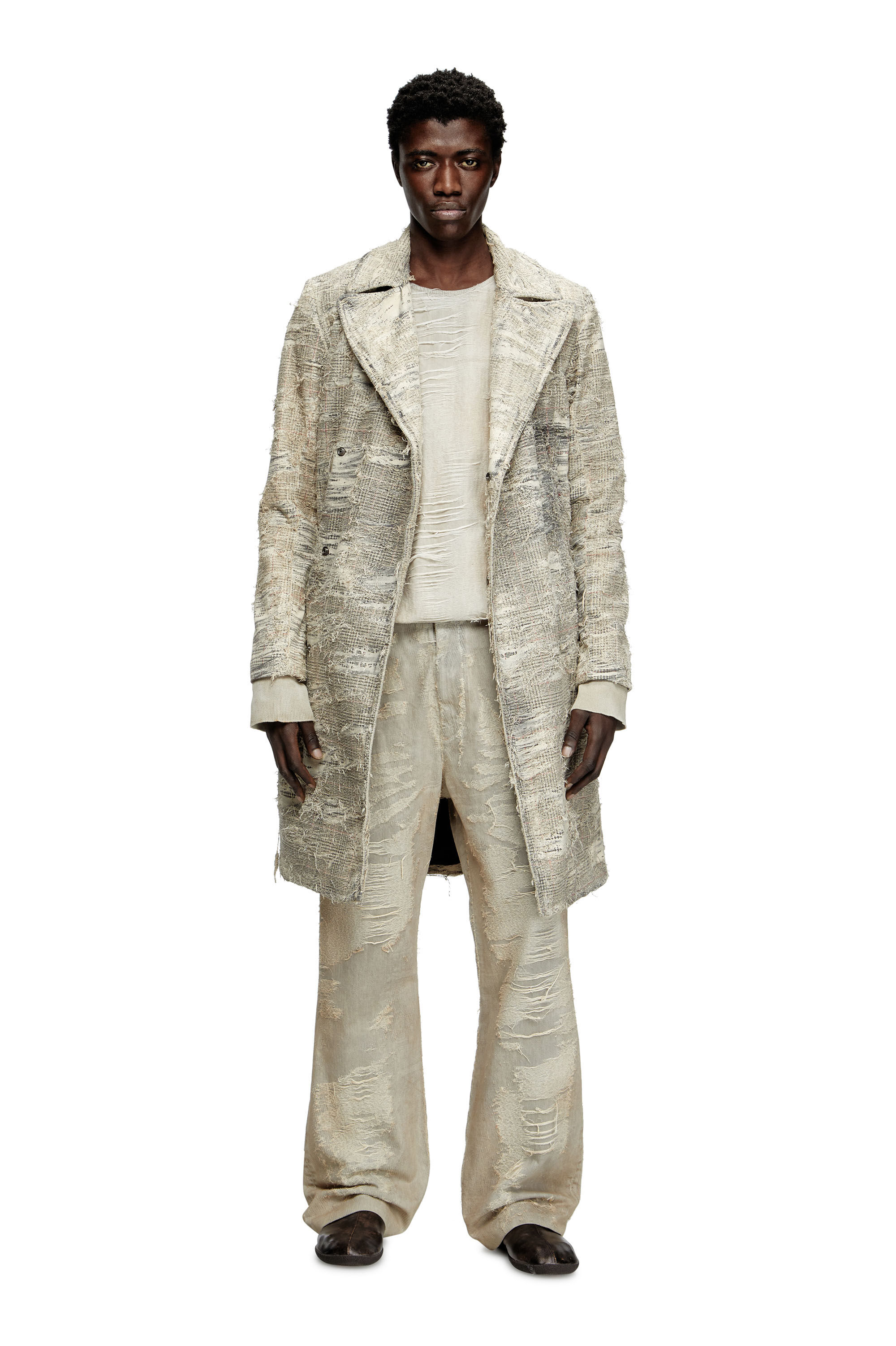 Diesel - Relaxed Jeans D-Boix 007AU Homme, Gris Clair - Image 1