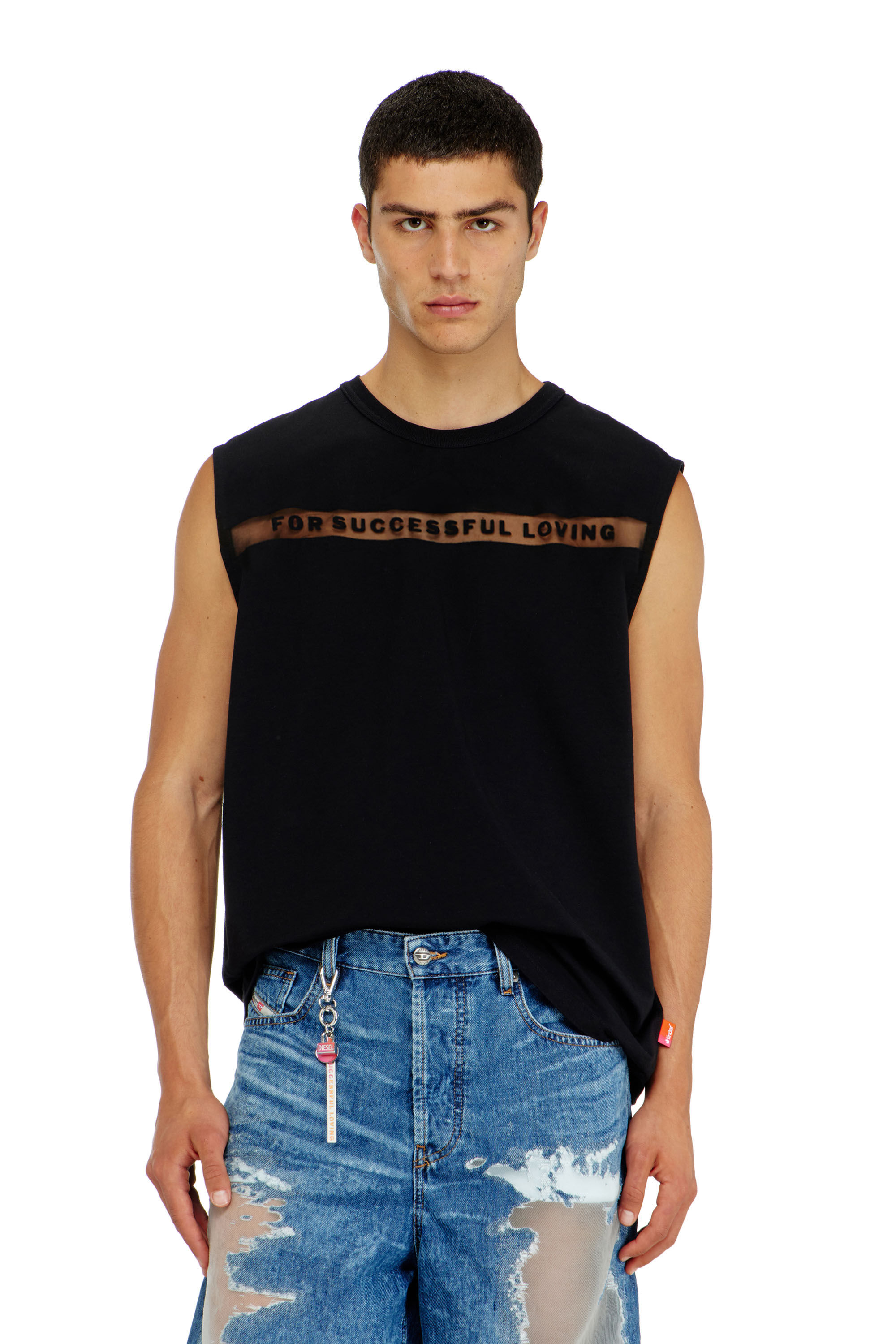 Diesel - PR-T-NORM-BISC-MATI-R, D&eacute;bardeur avec logo For Successful Loving Mixte in Noir - 3