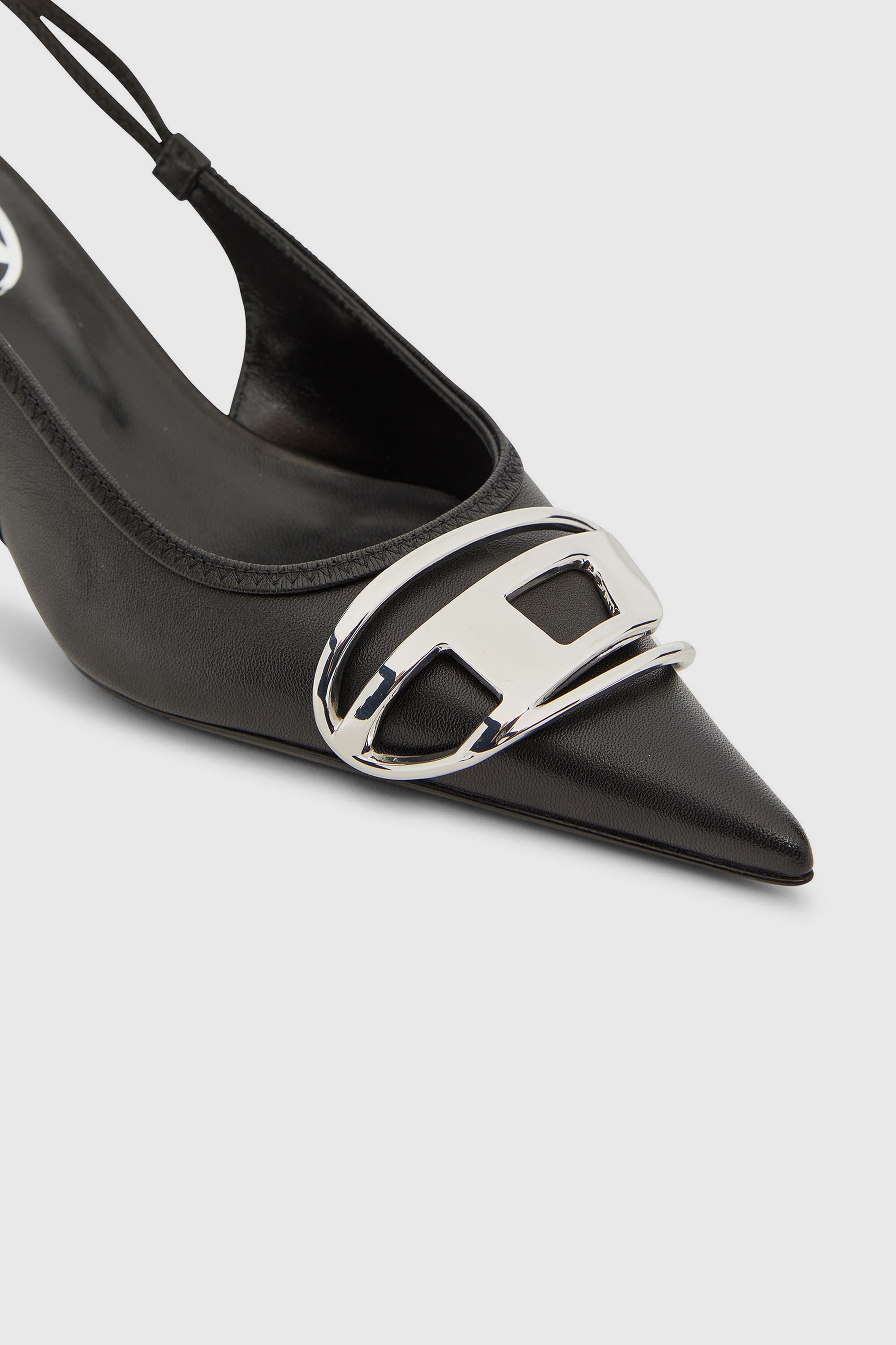 Diesel - D-VENUS SB 40, D-Venus-Escarpins slingback en cuir nappa Femme in Noir - 5