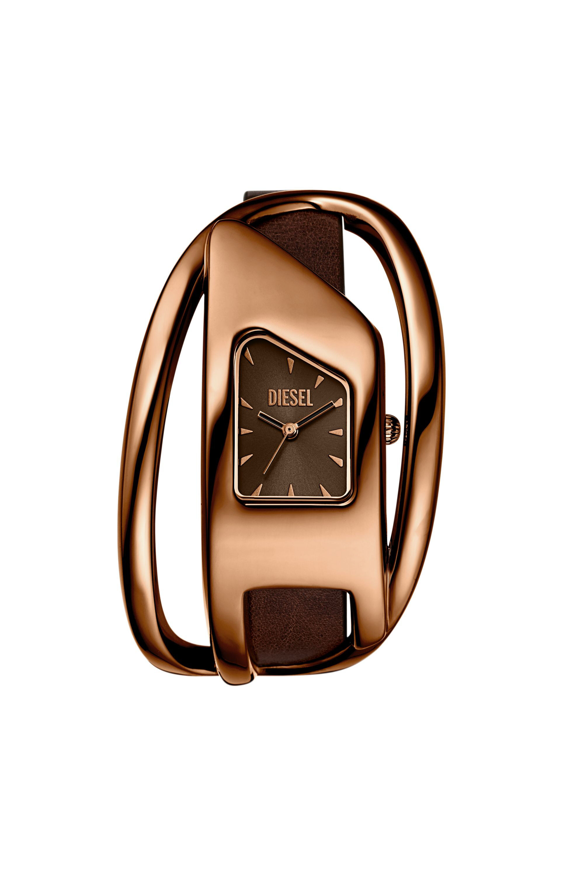 Diesel - DZ5630 WATCH, Montre Wrap-D en cuir marron Femme in Marron - 1