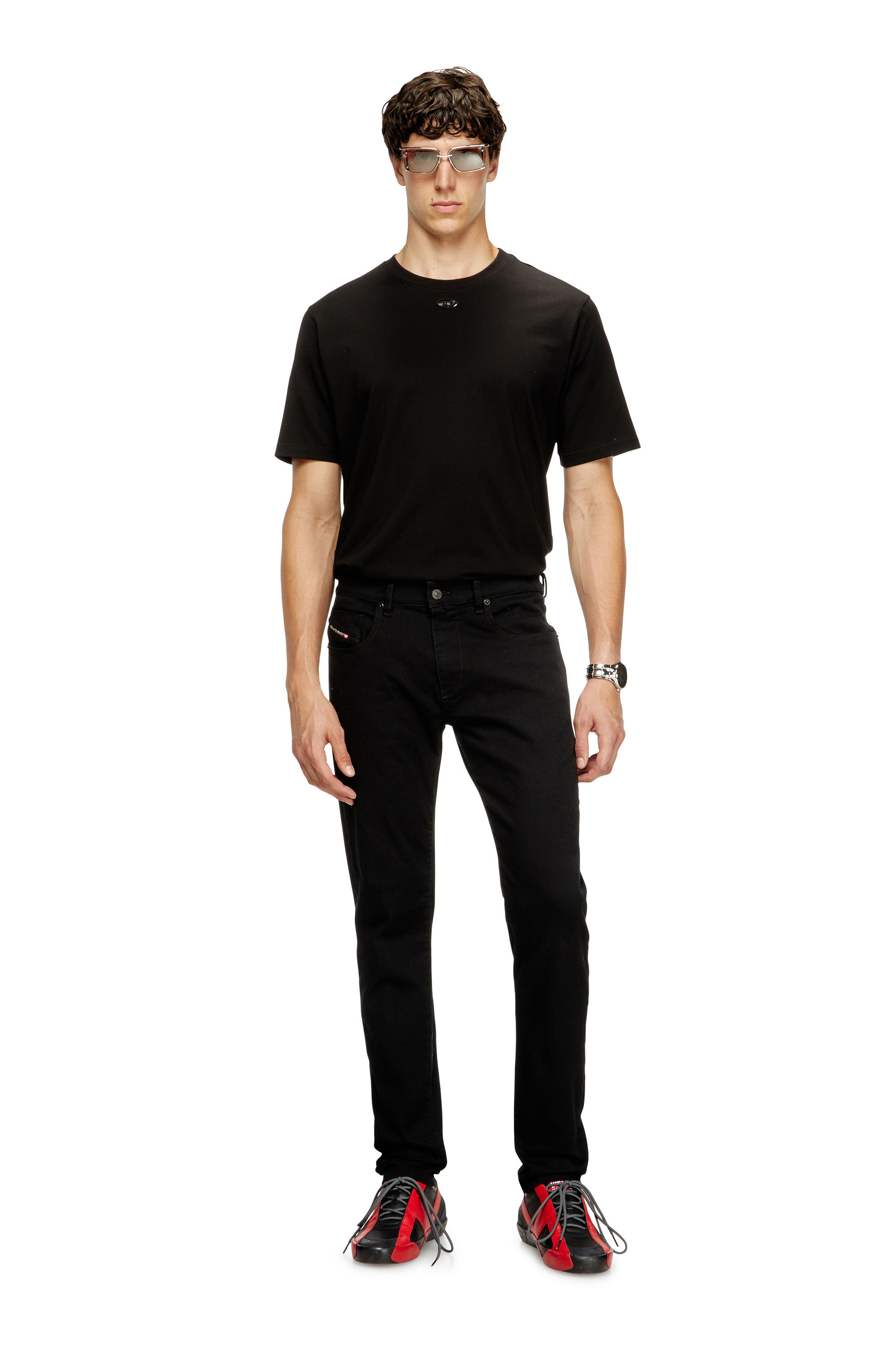 Diesel - Slim Jeans 2019 D-Strukt 069YP Homme, Noir/Gris foncé - Image 1