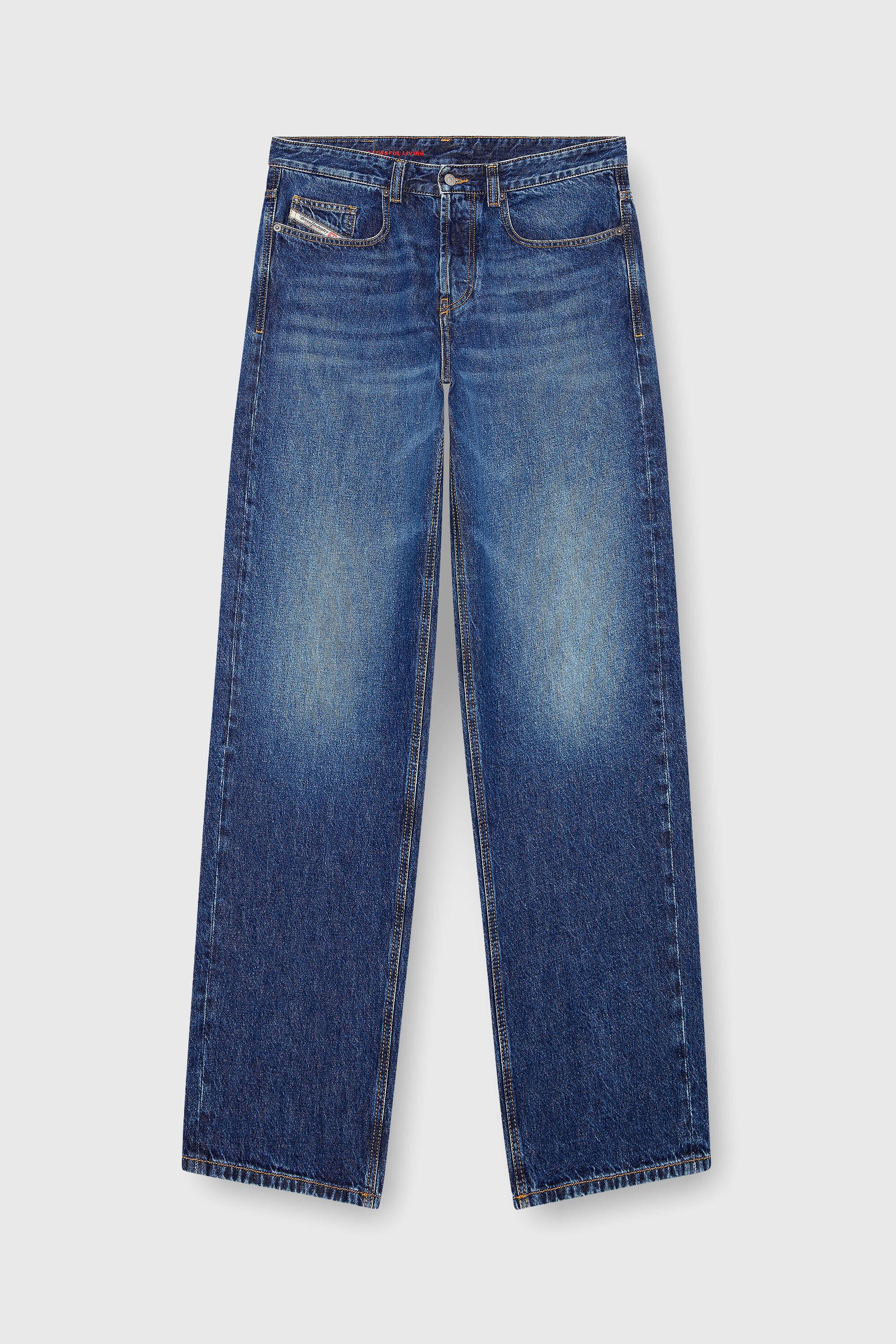 Diesel - Relaxed Jeans 2001 D-Macro 09I27 Homme, Bleu moyen - Image 5