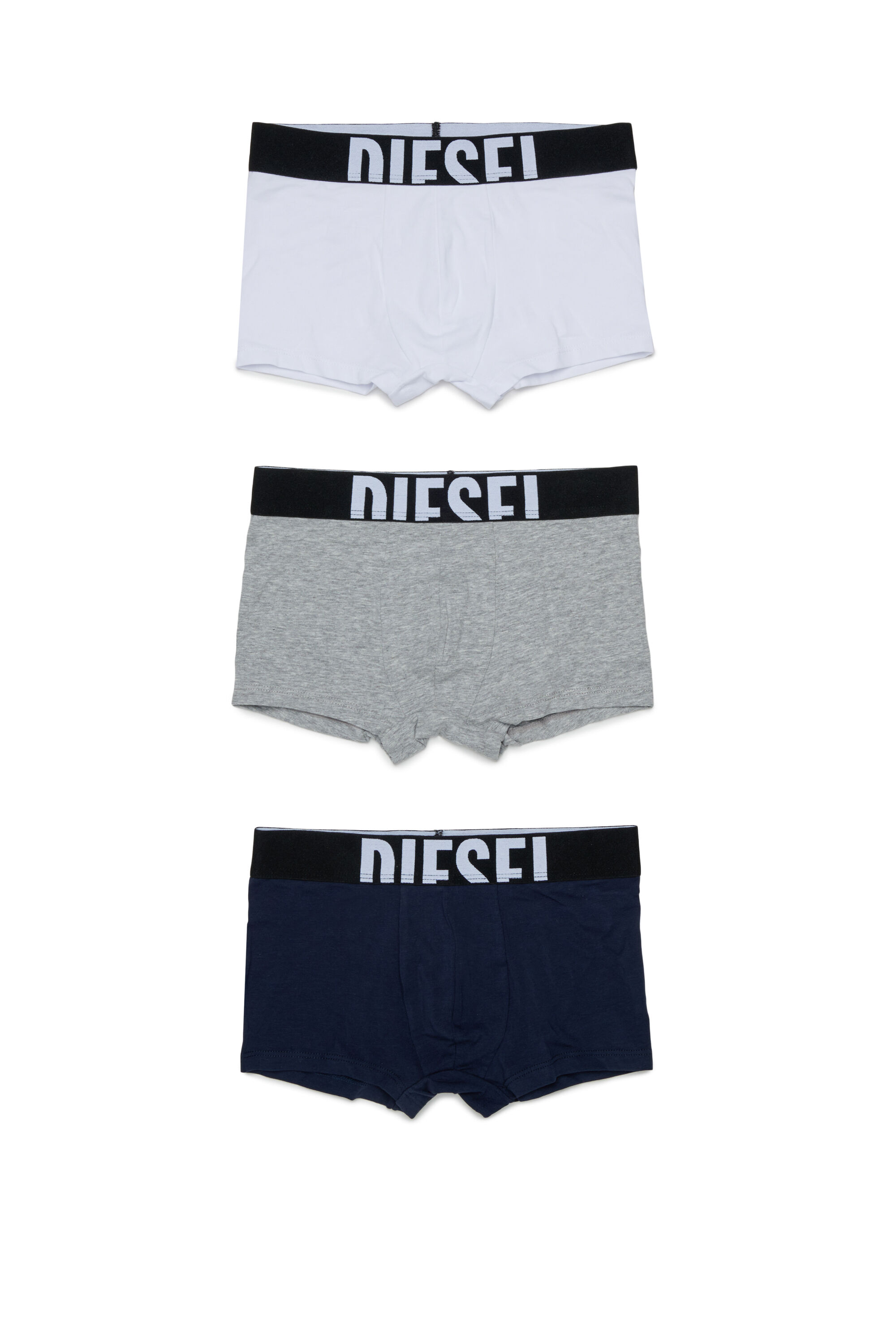 Diesel - UM-UMILLOTRIPACK-DD, Man's 3-pack boxer briefs in stretch cotton in Grey/Black - 1