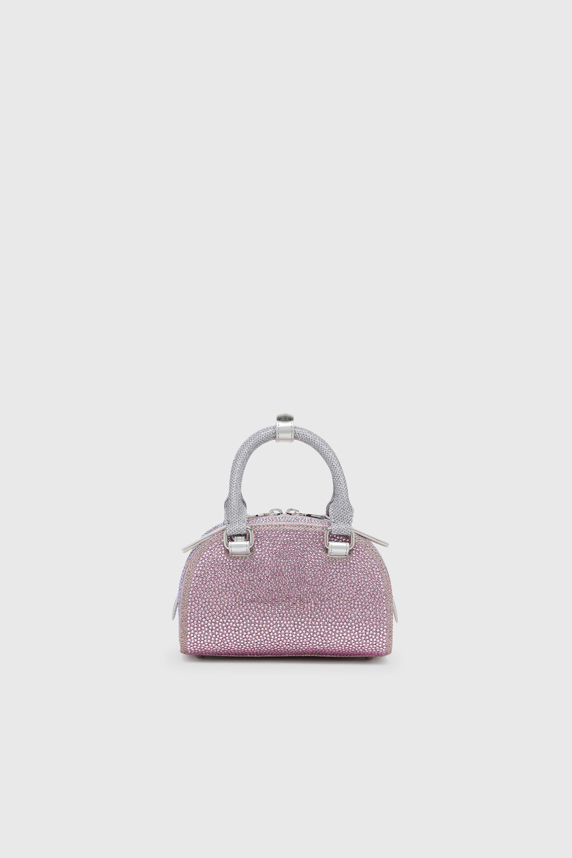 Diesel - 1DR DOME CROSSBODY, 1DR Dome - Petit sac bandouli&egrave;re en Lurex cristal Femme in Rose - 3