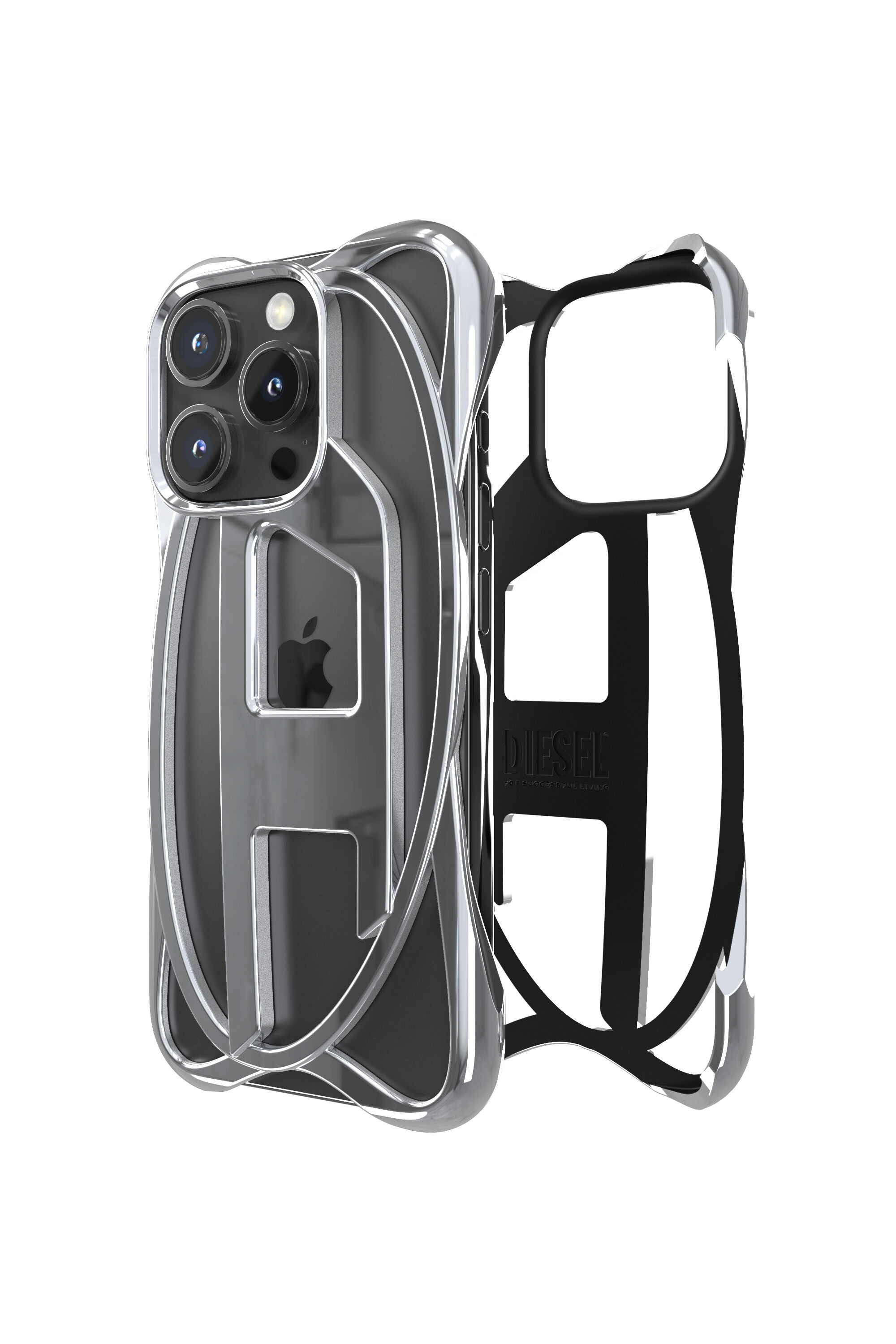 Diesel - 60267 CAGED D CASE, Coque Caged D iPhone 16 Pro Mixte in Gris - 1