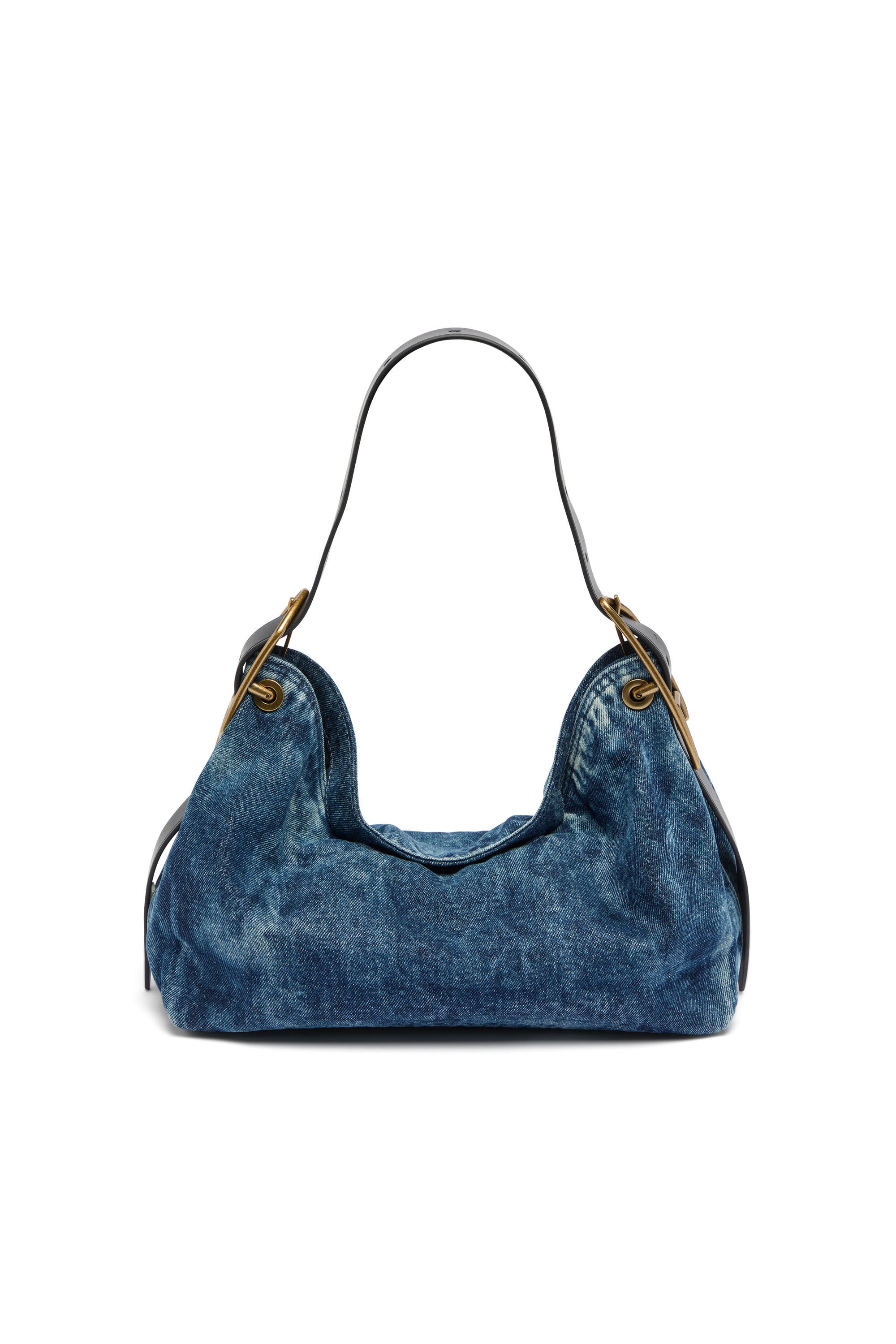 Diesel - D-LINE HOBO S, D-Line-Sac &agrave; bandouli&egrave;re en denim Femme in Bleu - 2