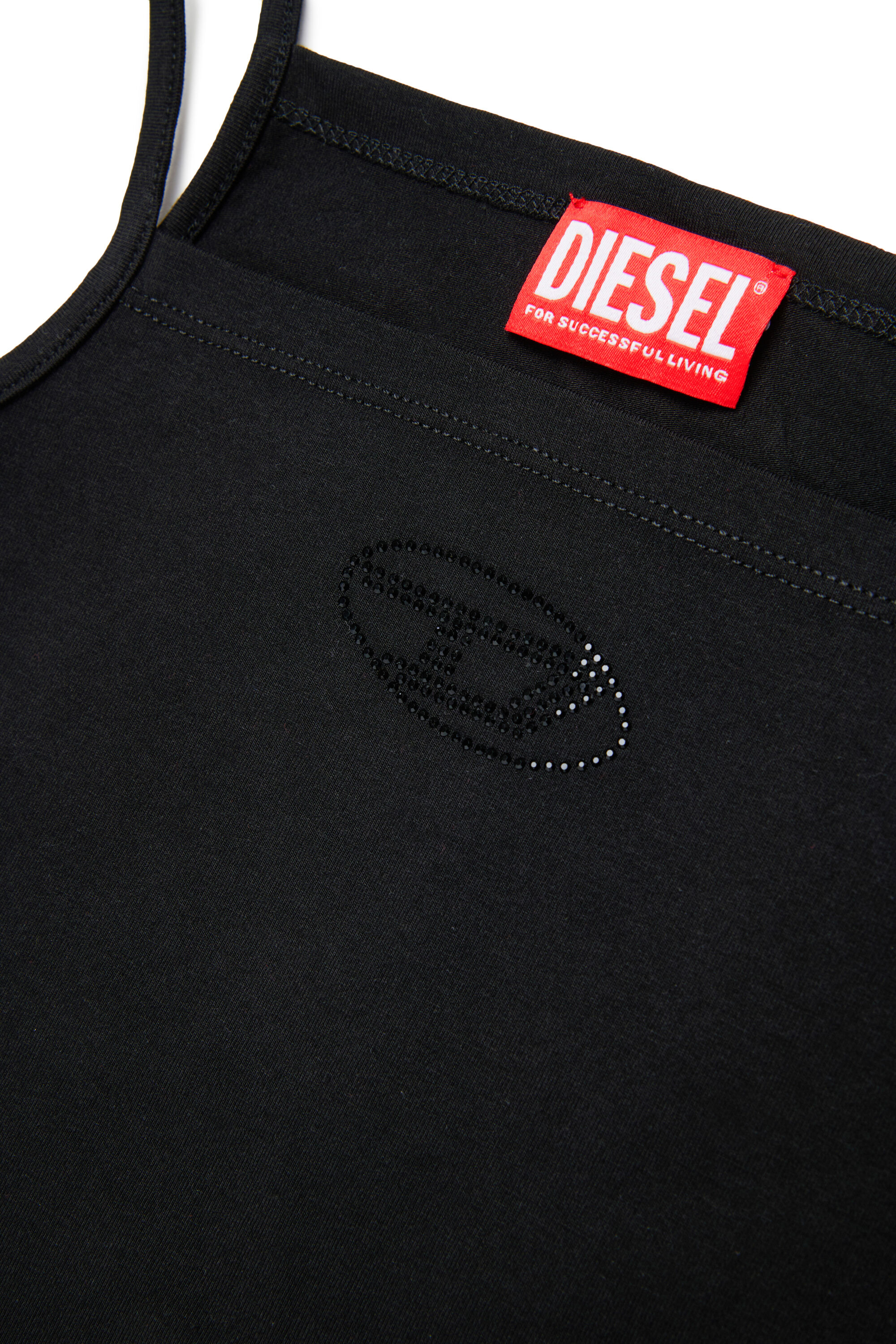 Diesel - TRIND, Caraco avec logo Oval D en cristal Femme in Noir - 4