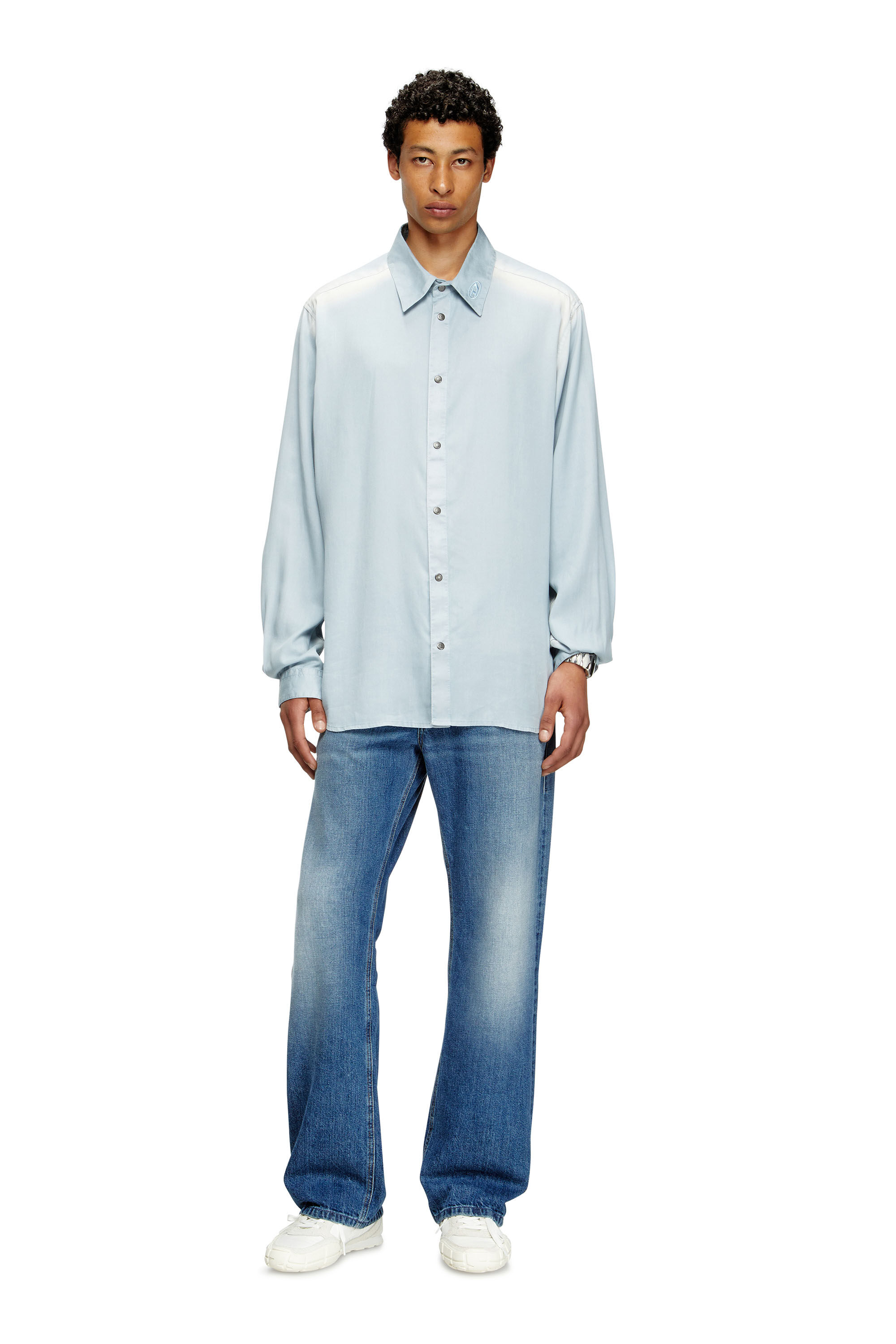 Diesel - S-SLANTE-D LOW, Baskets en daim et cuir avec logo D Homme in ToBeDefined - 7