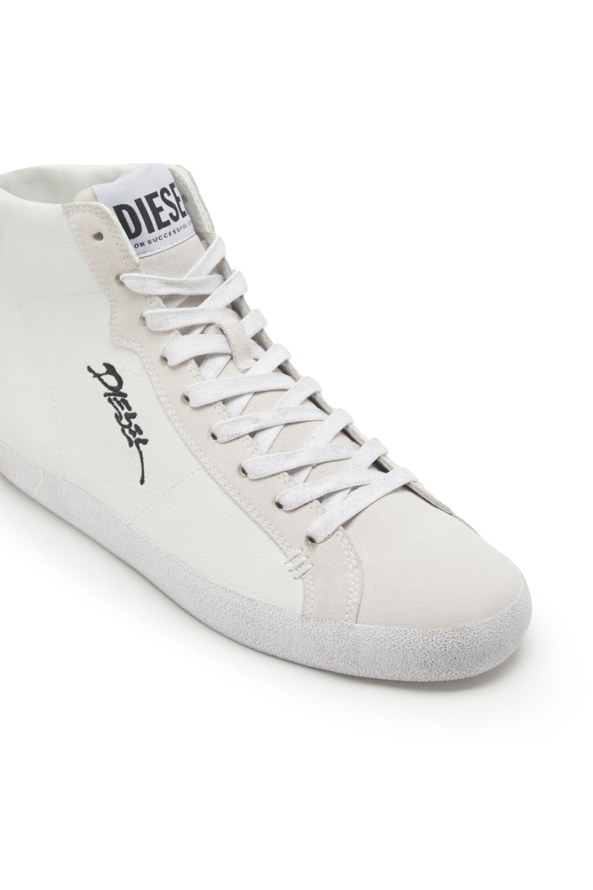 Diesel - S-LEROJI MID, S-Leroji Mid - Sneakers montantes avec logo brodé Homme in Blanc - 6