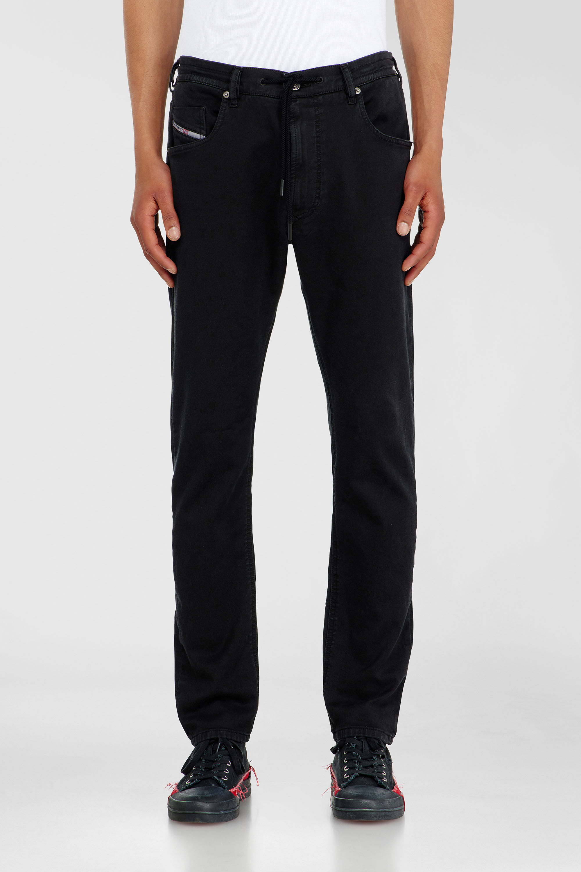 Diesel - Regular 2032 D-Krooley Joggjeans&reg; 068NH Homme, Noir/Gris fonc&eacute; - Image 2