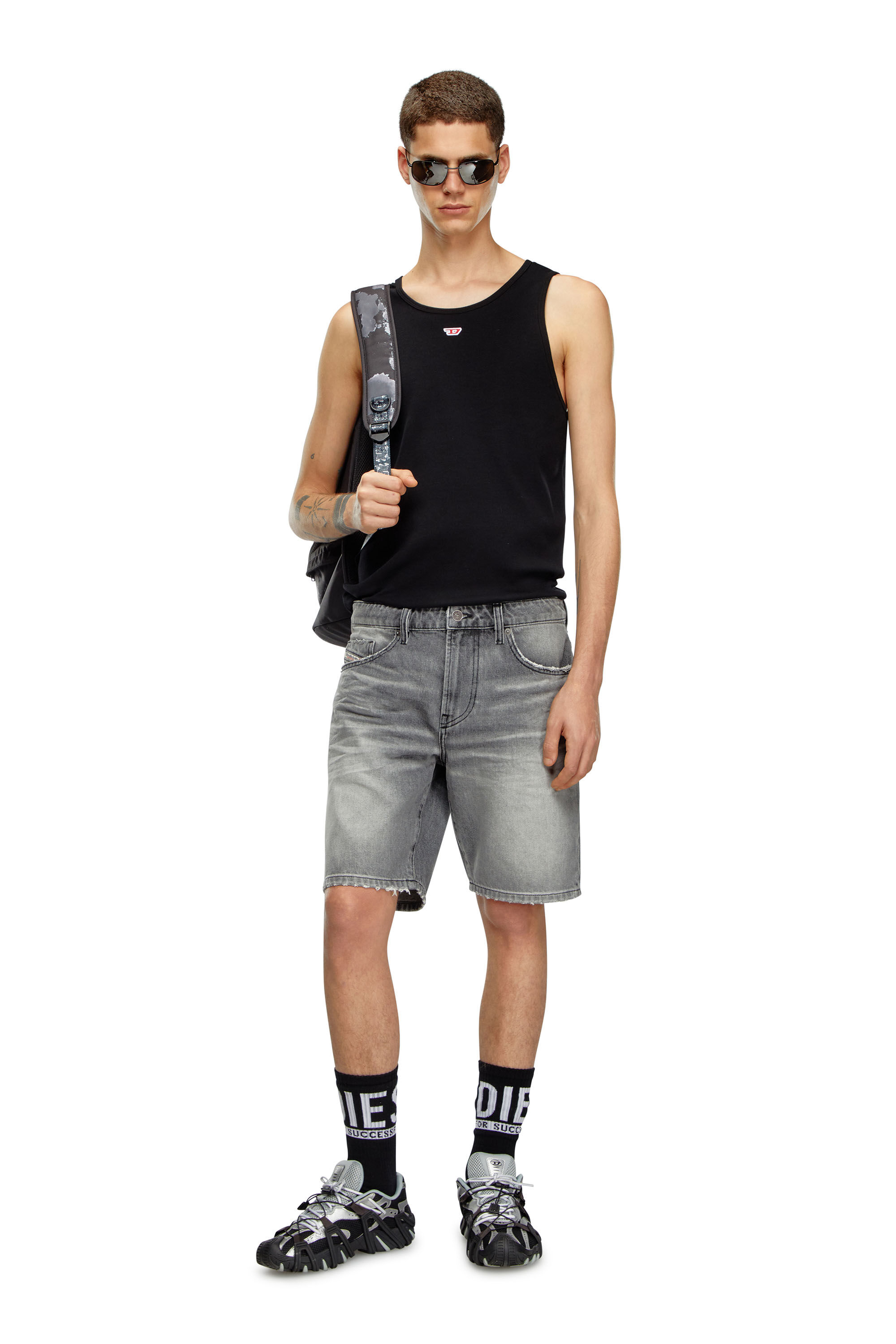 Pass~Port Workers Club Denim Short - Grey Over-Dye
