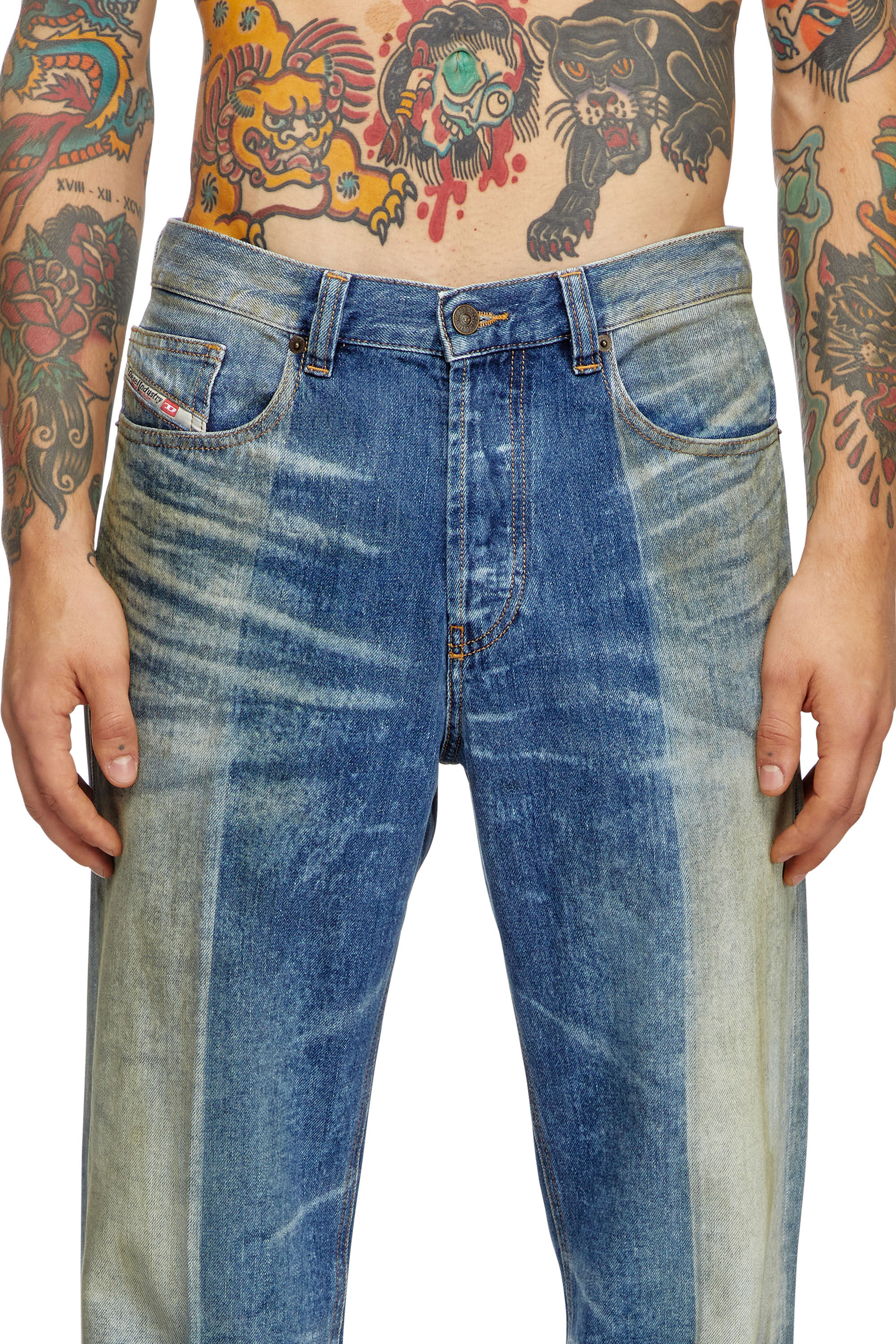 Diesel - Straight Jeans 2010 D-Macs 09L04 Homme, Bleu moyen - Image 5