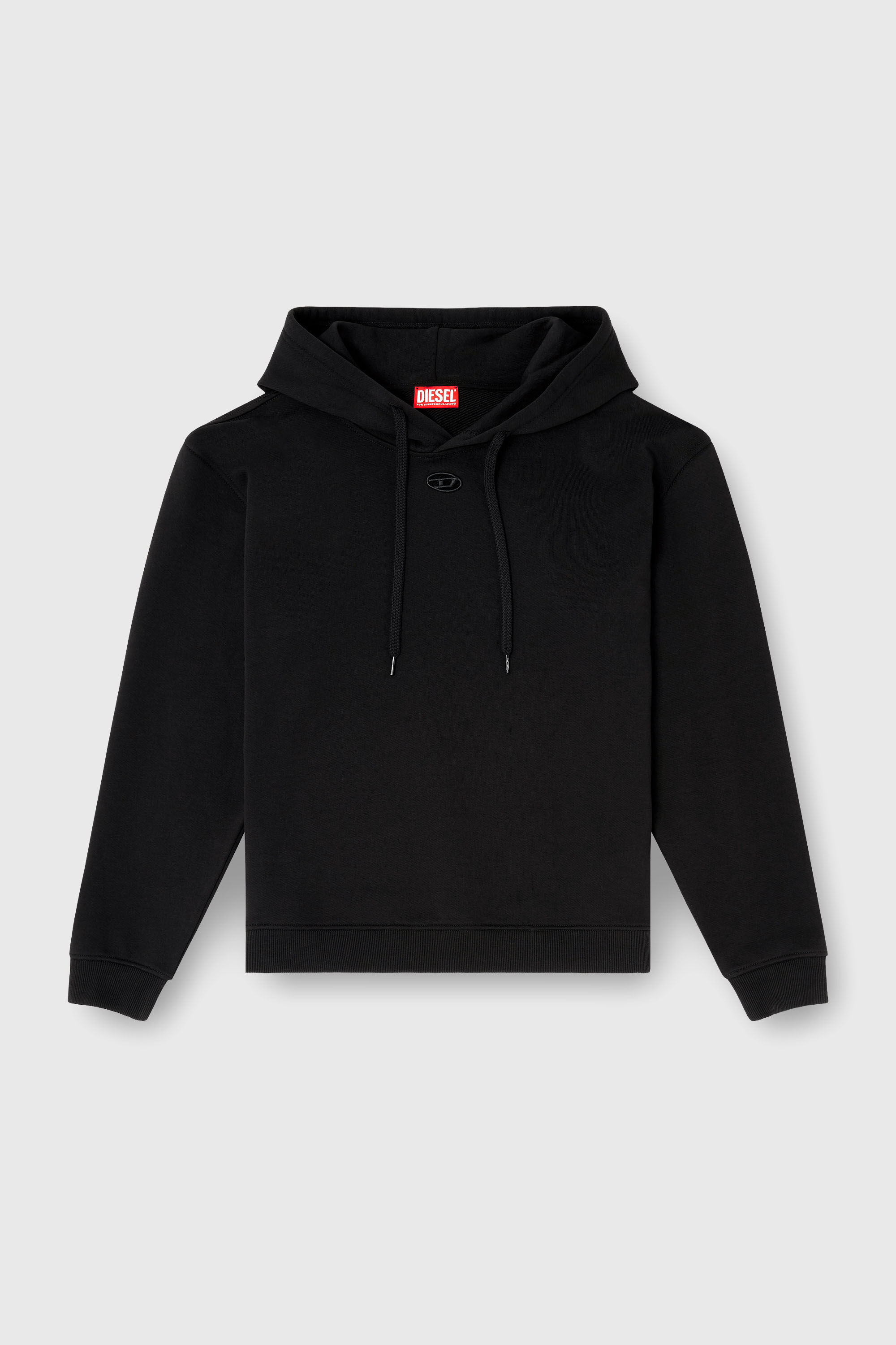 Diesel - F-NORMY-HOOD-OD, Sweat &agrave; capuche en coton avec logo Oval D Femme in Noir - 2