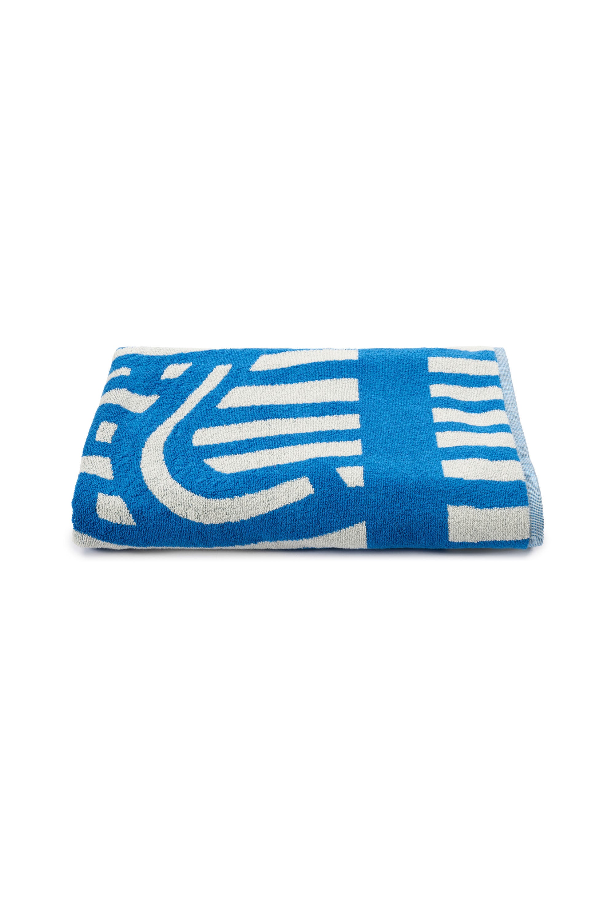 Diesel - 1018164 STRIPES GREY/BLUE TOWEL, Serviette &eacute;ponge 100x180 cm Mixte in Bleu - 5