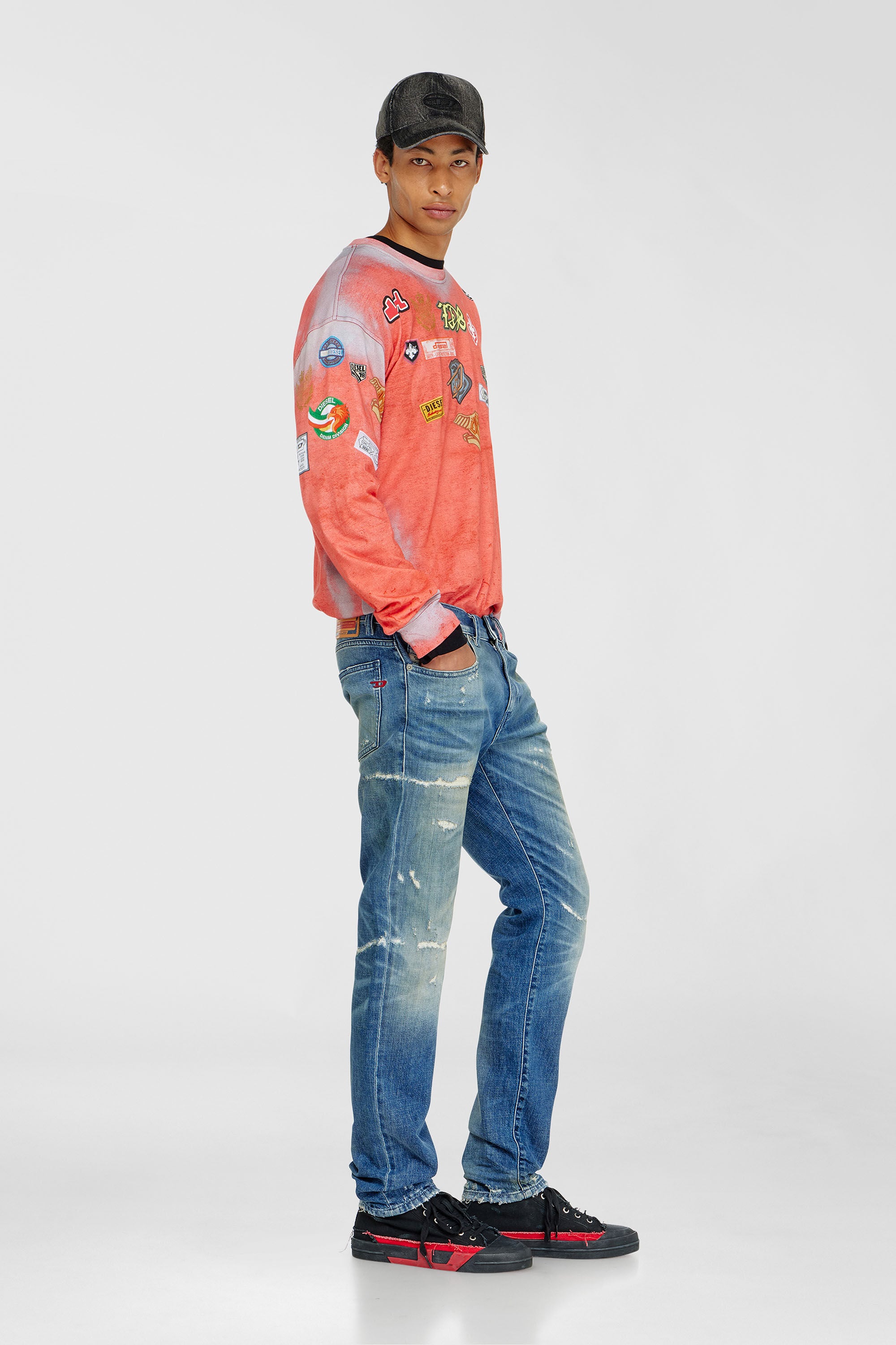 Diesel - Slim Jeans 2019 D-Strukt 007EN Homme, Bleu moyen - Image 1