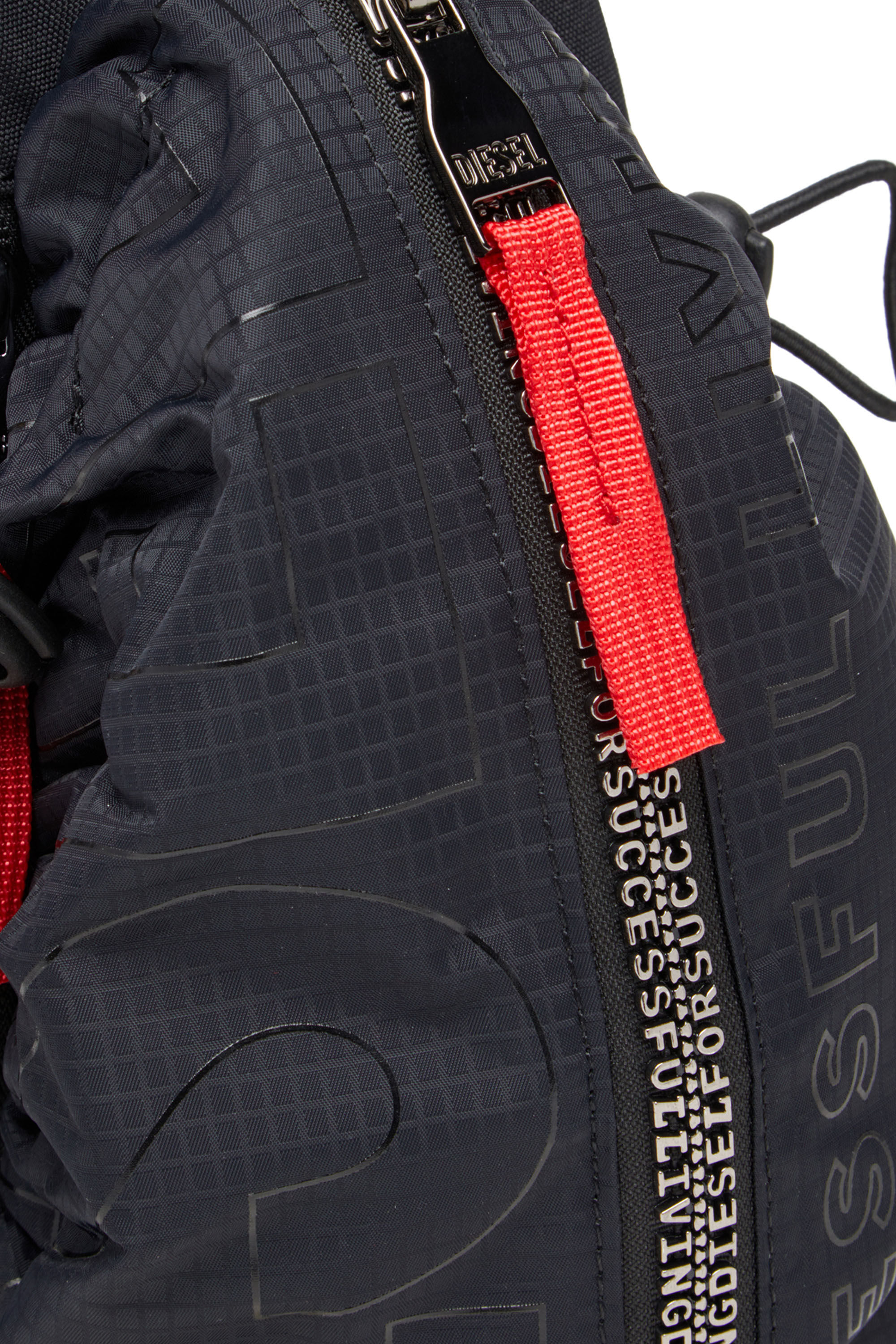 Diesel - ZIP-D CROSSBODY X, Zip-D-Sac à bandoulière en jacquard à carreaux Homme in Noir - 5