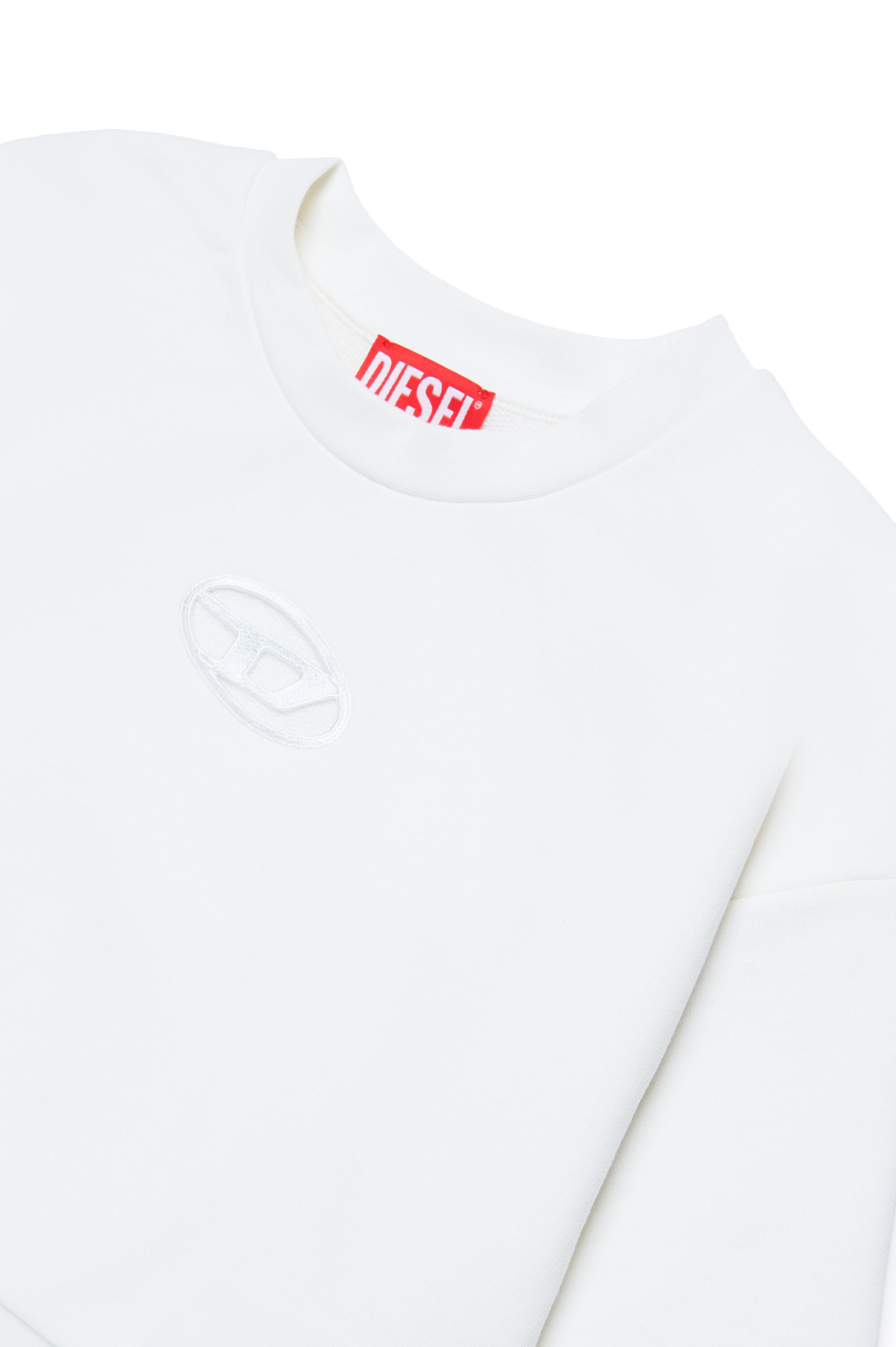 Diesel - STRASLIUM, Femme Sweat-shirt avec cut-out Oval D in Blanc - Image 3