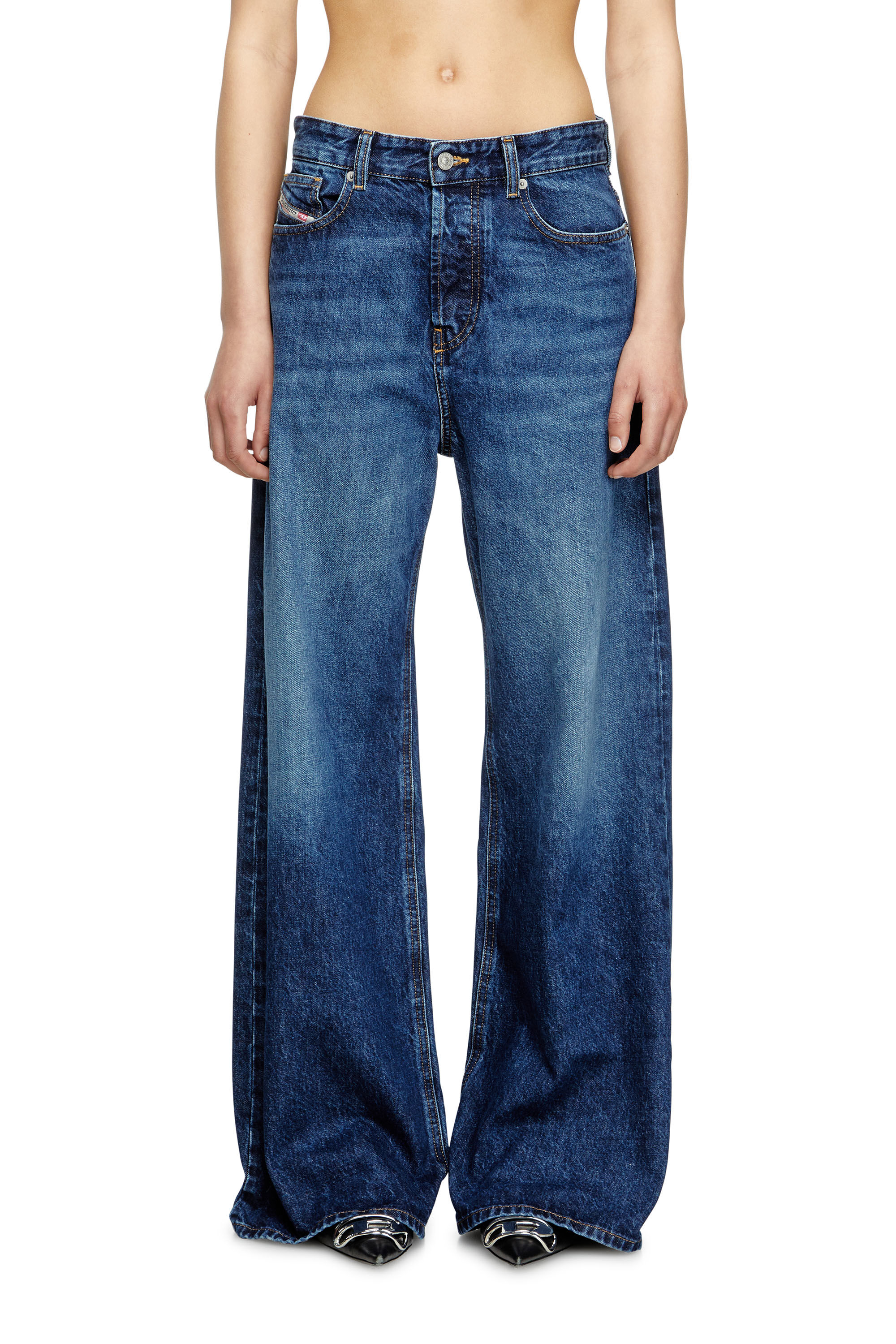 Diesel - Relaxed Jeans 1996 D-Sire 09I27 Femme, Bleu Foncé - Image 3