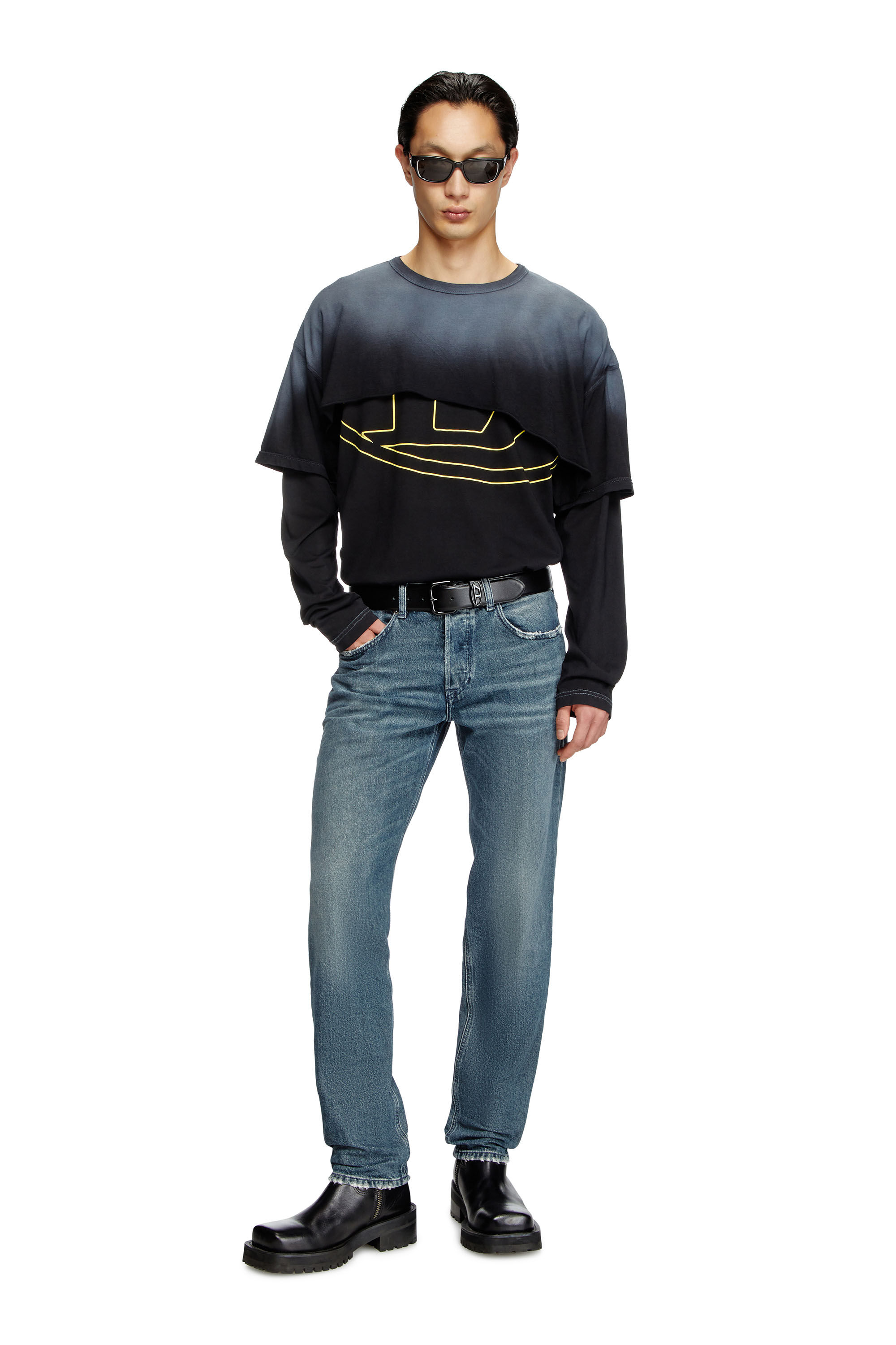 Diesel - Regular Jeans 2023 D-Finitive 007Y7 Homme, Bleu moyen - Image 1