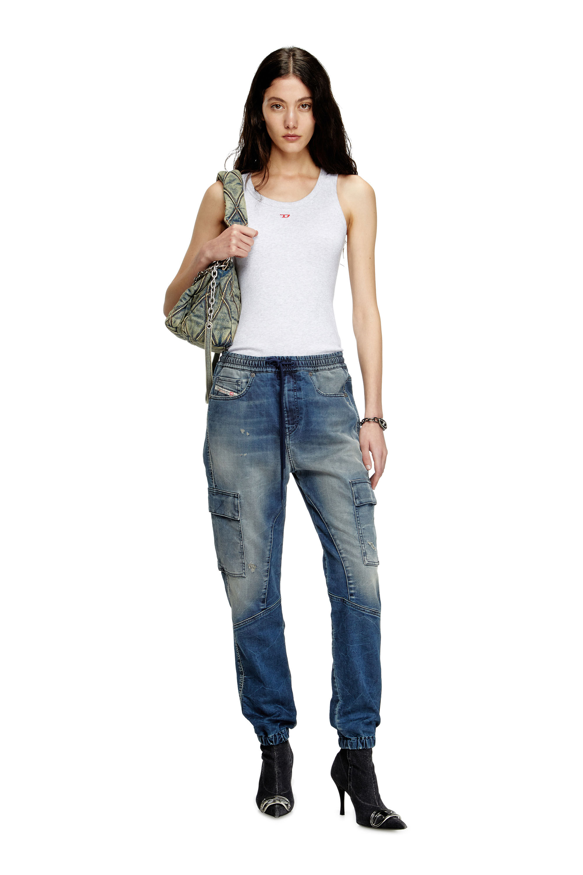 Diesel - Regular 2051 D-Ursy Joggjeans® 068PI Femme, Bleu moyen - Image 1