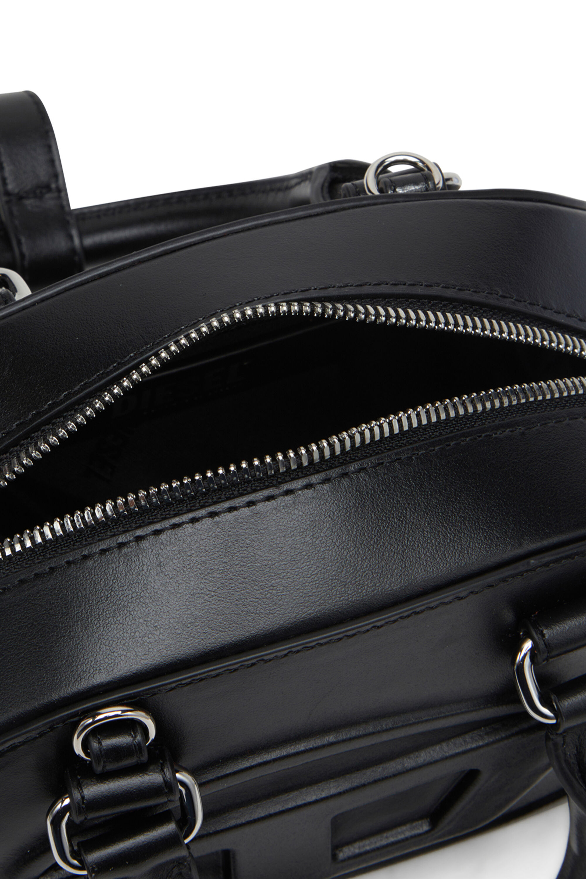 Diesel - 1DR DOME CROSSBODY, 1DR Dome-Mini sac bowling en cuir Femme in Noir - 3