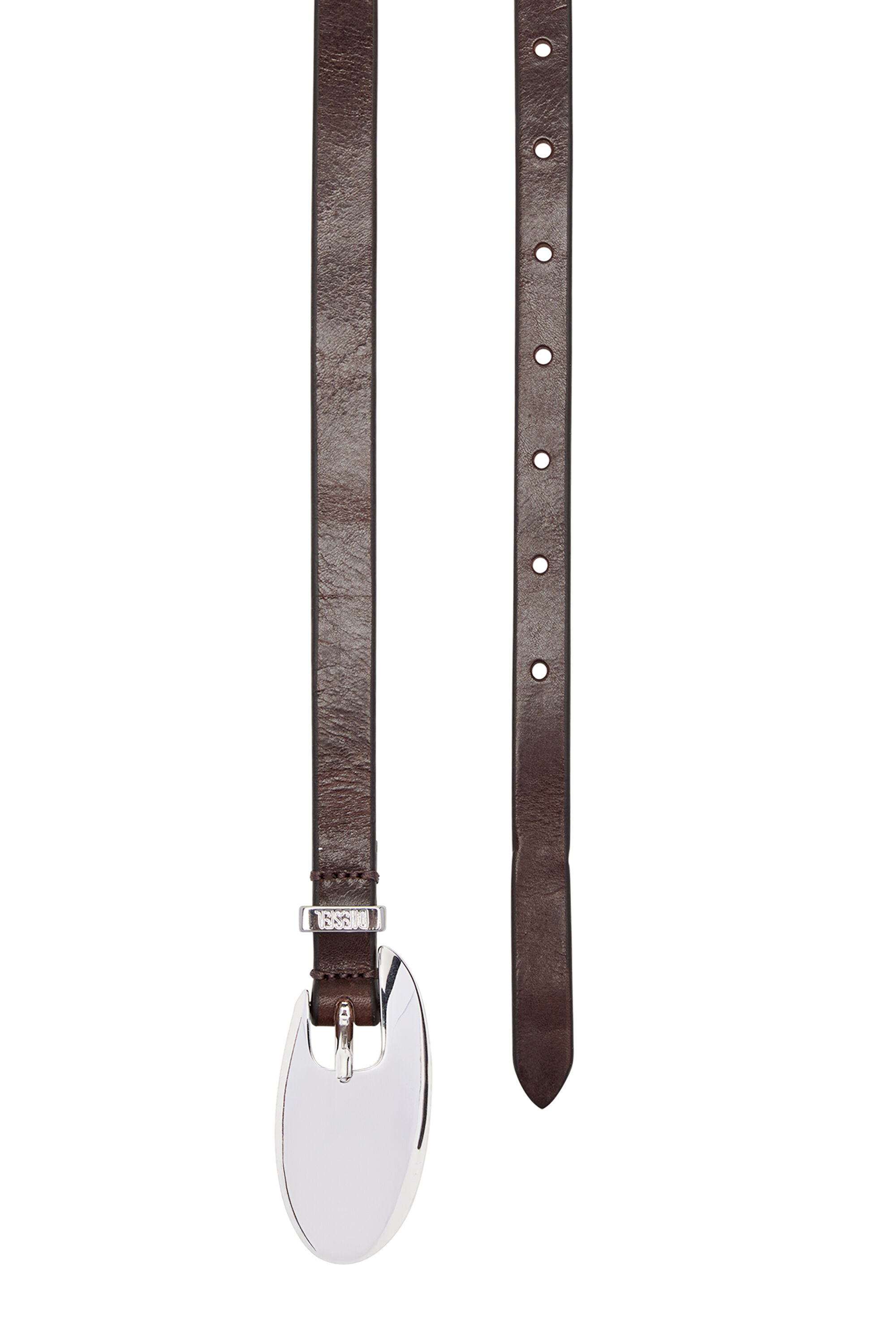 Diesel - B-ROP 15, Ceinture en cuir de 1,5 cm avec boucle sculpturale Femme in Marron - 3