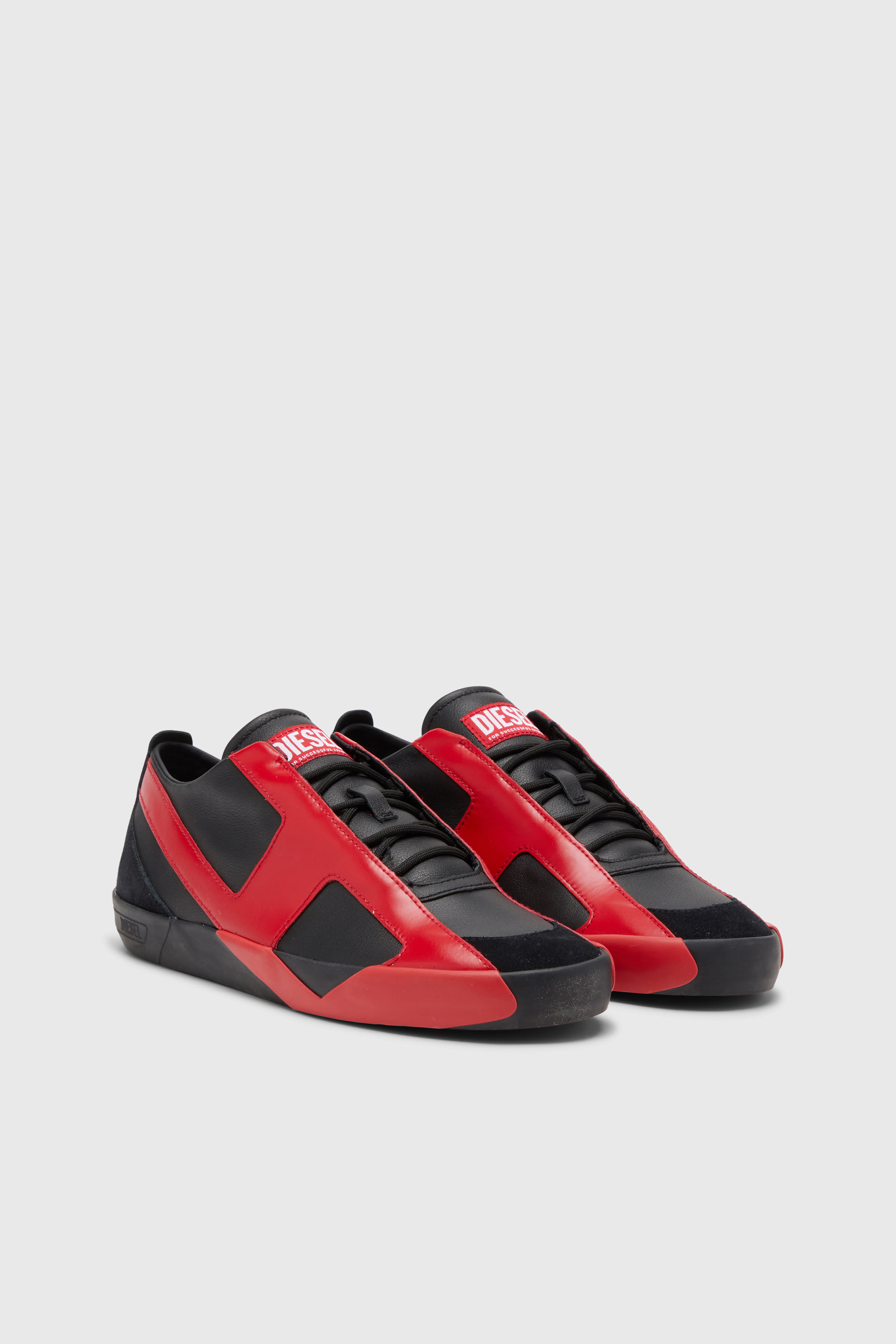 Diesel - S-SLANTE-D LOW, S-Slante-D-Baskets en daim et cuir avec logo D Homme in Polychrome - 2