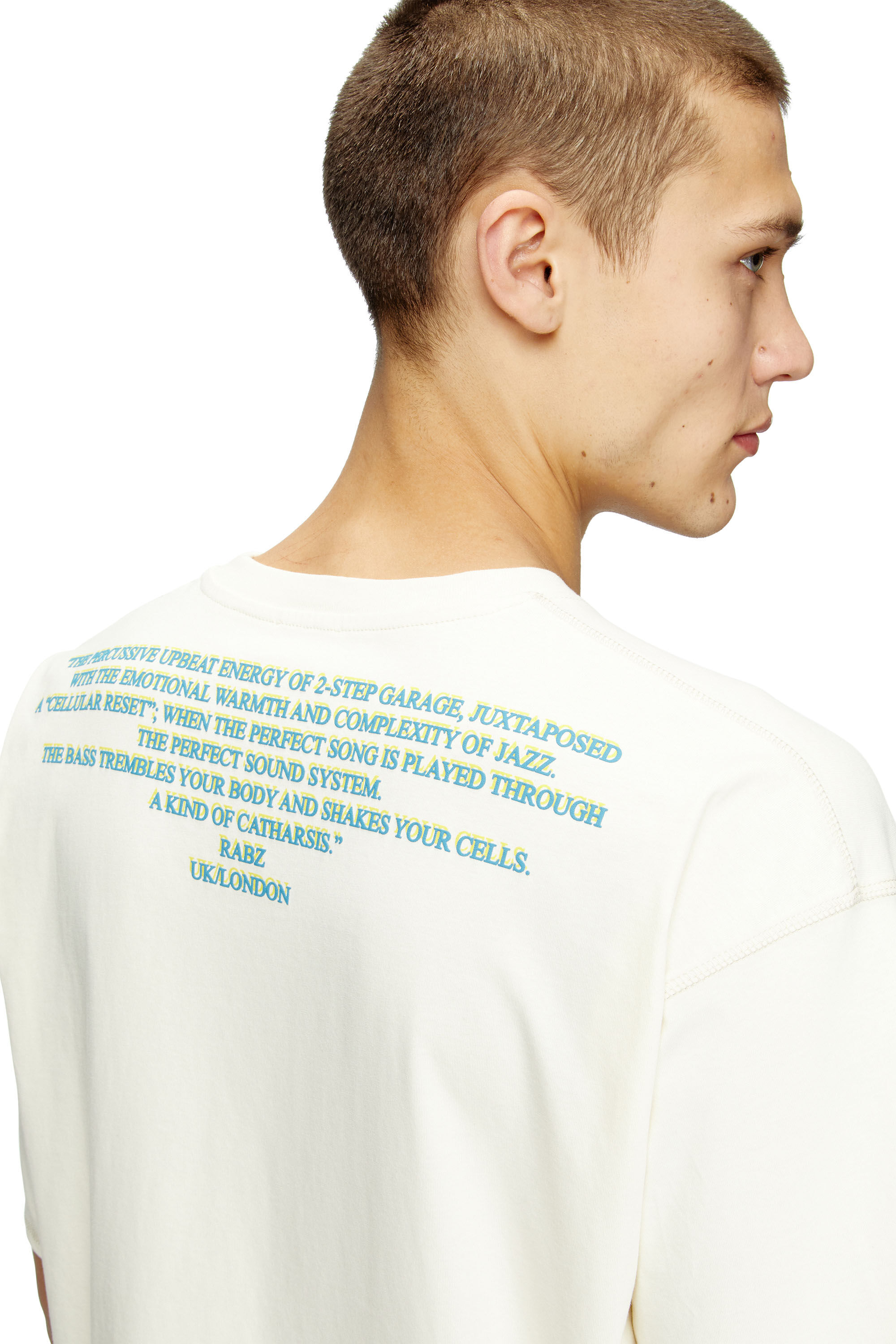 Diesel - T-BIX-AA, T-shirt avec imprimé paroles Mixte in Blanc - 5