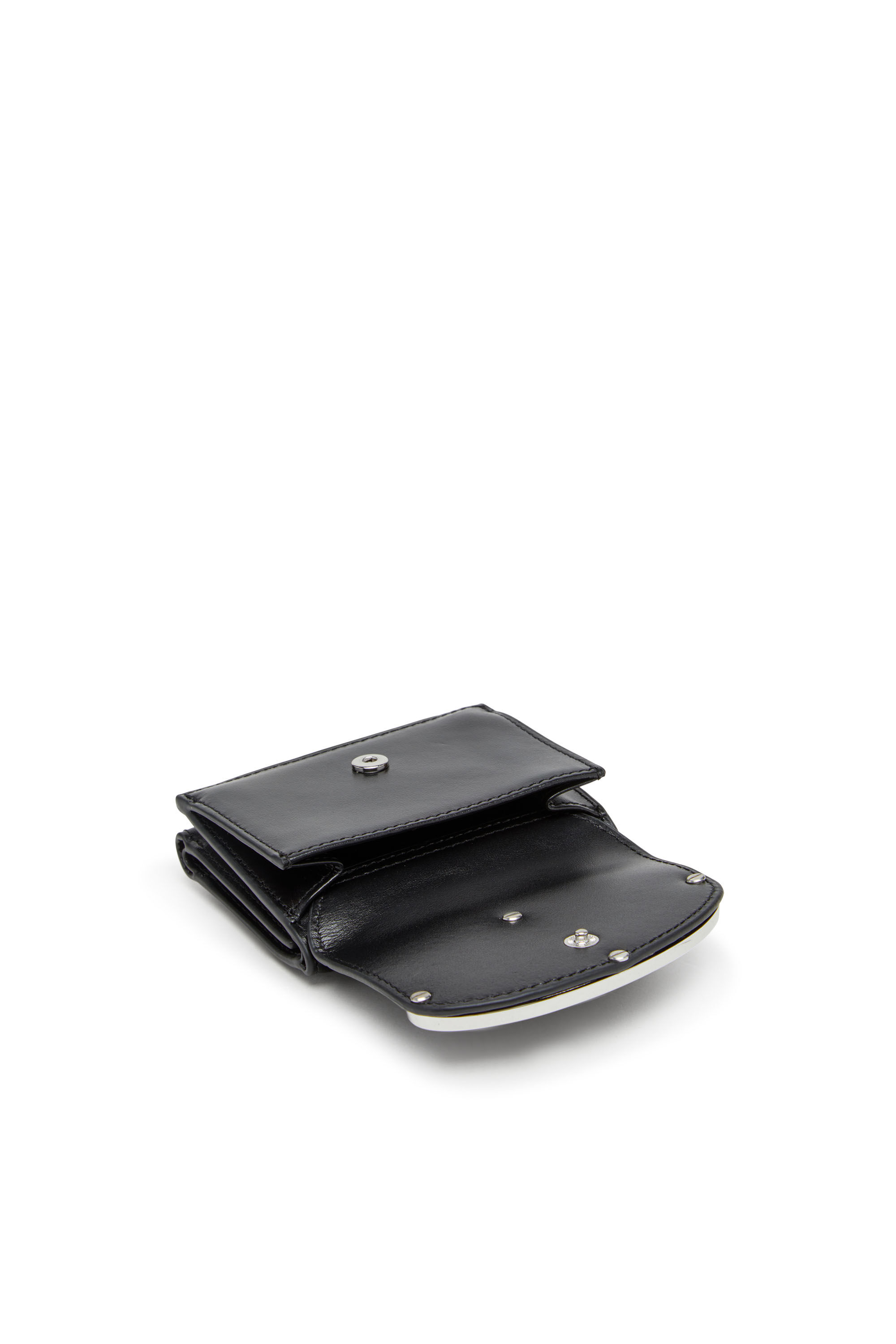 Women's Tri-fold wallet in leather | Black | Diesel