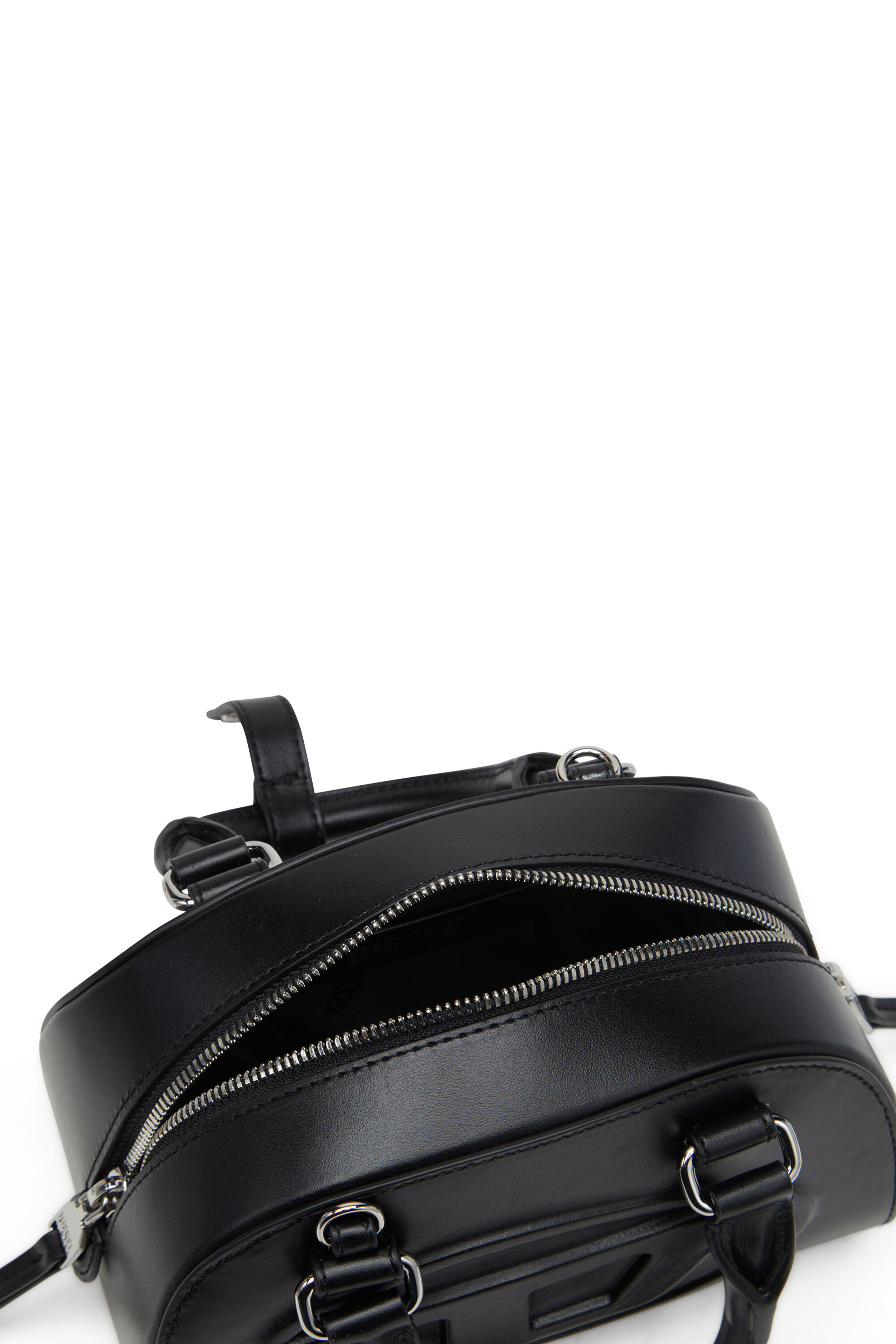 Diesel - 1DR DOME CROSSBODY, Mini sac bowling en cuir Femme in Noir - 5