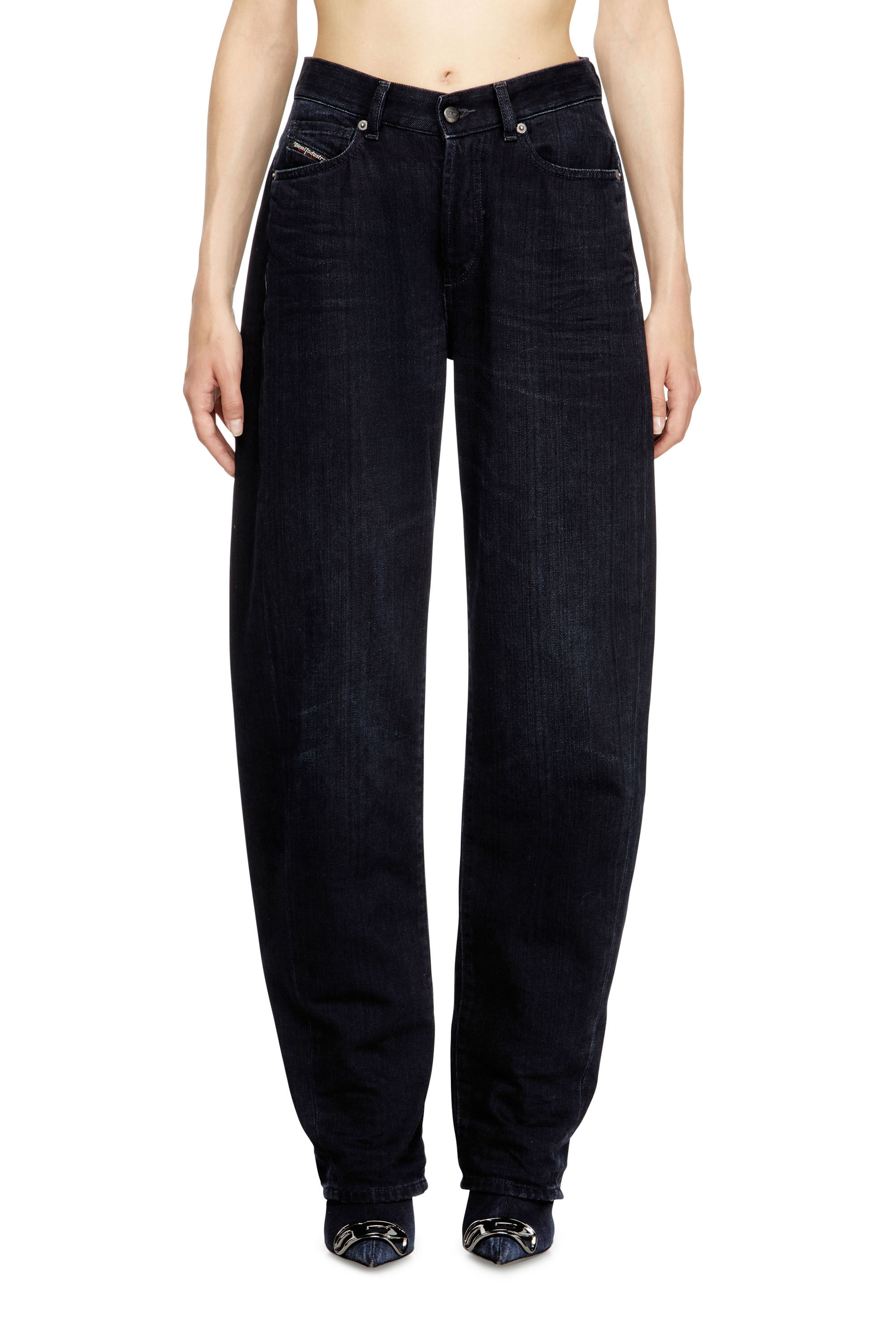 Diesel - Relaxed Jeans 1974 D-Ellz 09L54 Femme, Bleu Foncé - Image 2