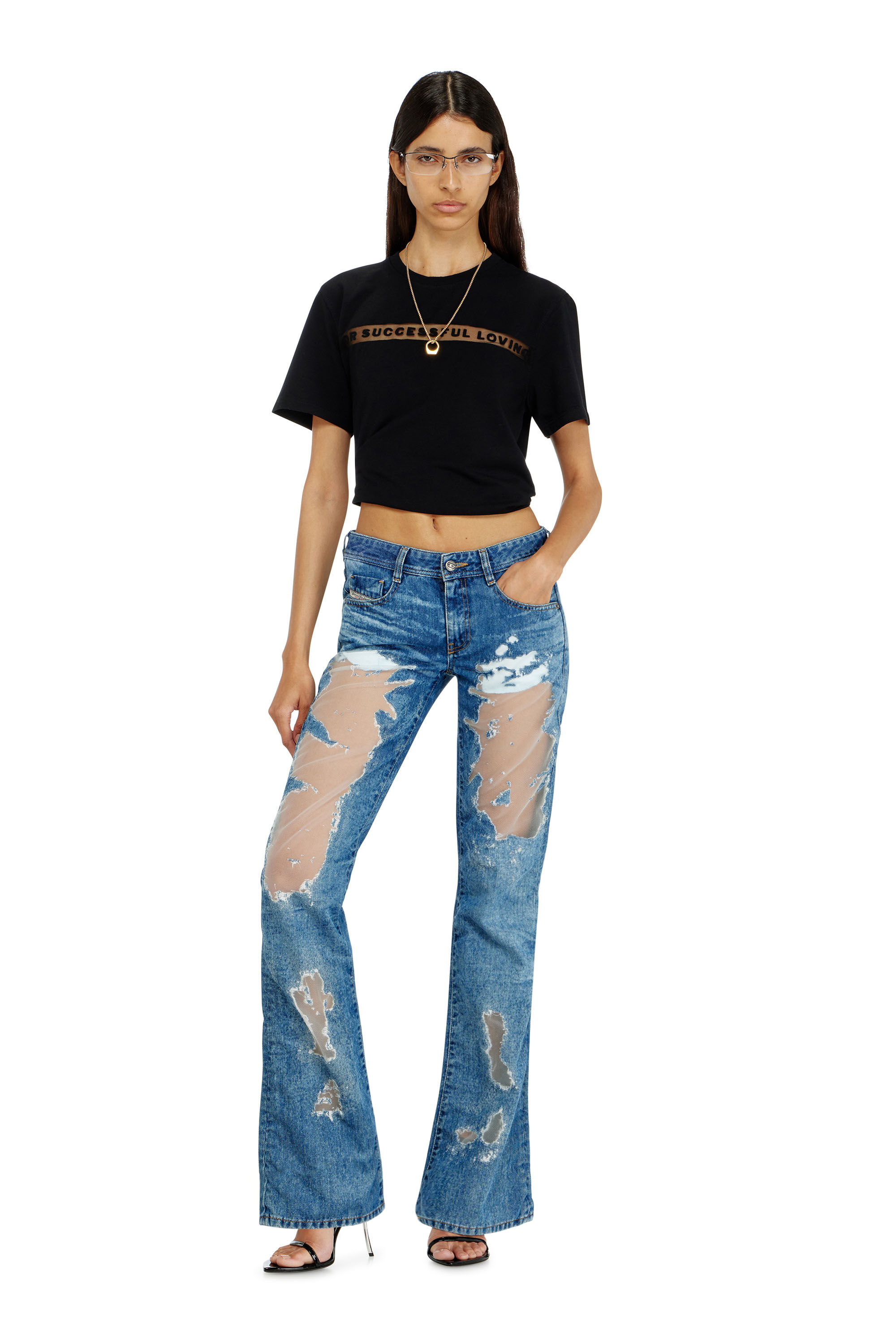 Diesel - PR-T-NOTS-CHI-R, T-shirt avec logo For Successful Loving Mixte in Noir - 6