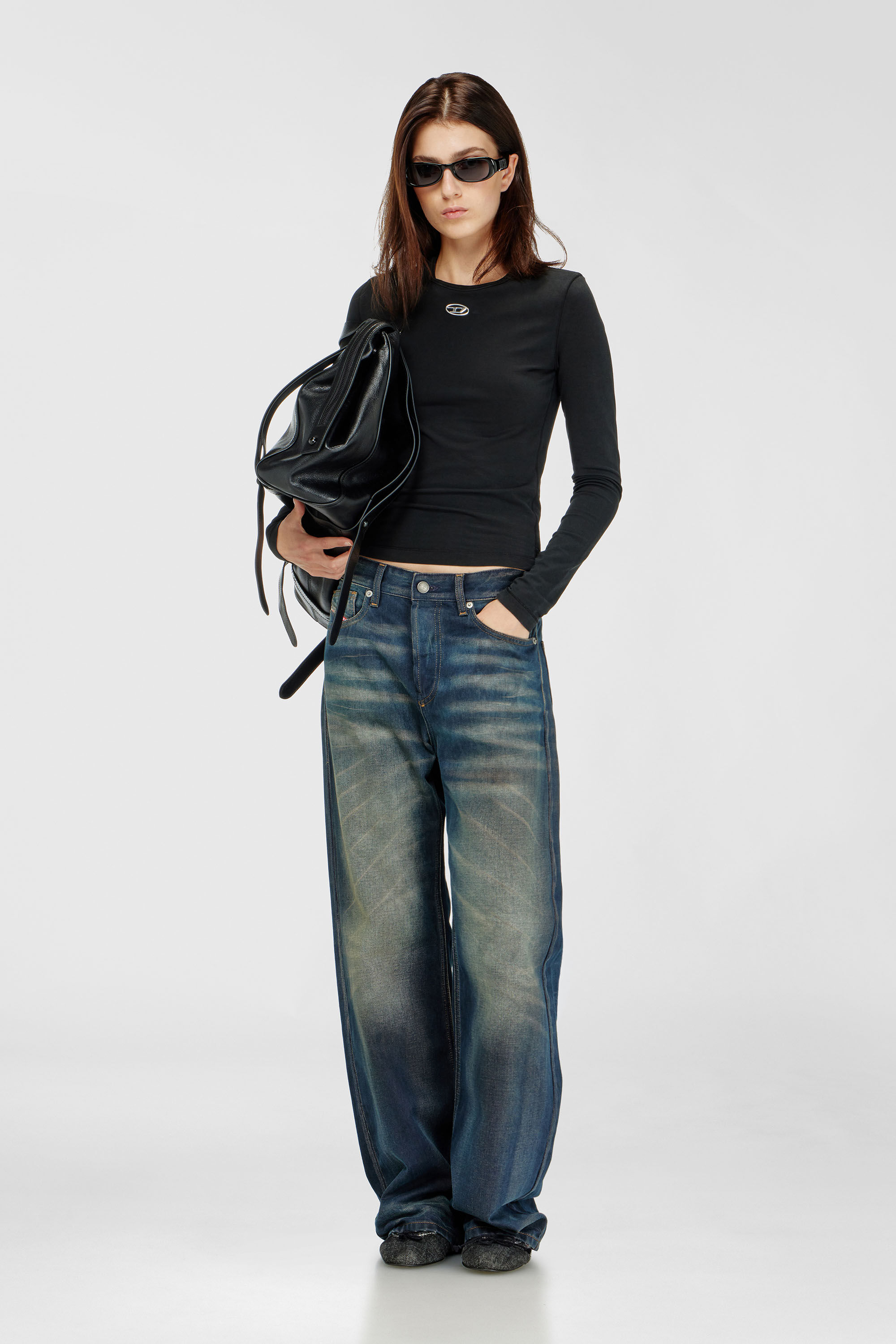 Diesel - Relaxed Jeans 1990 D-Waigee 09R09 Femme, Bleu Fonc&eacute; - Image 1