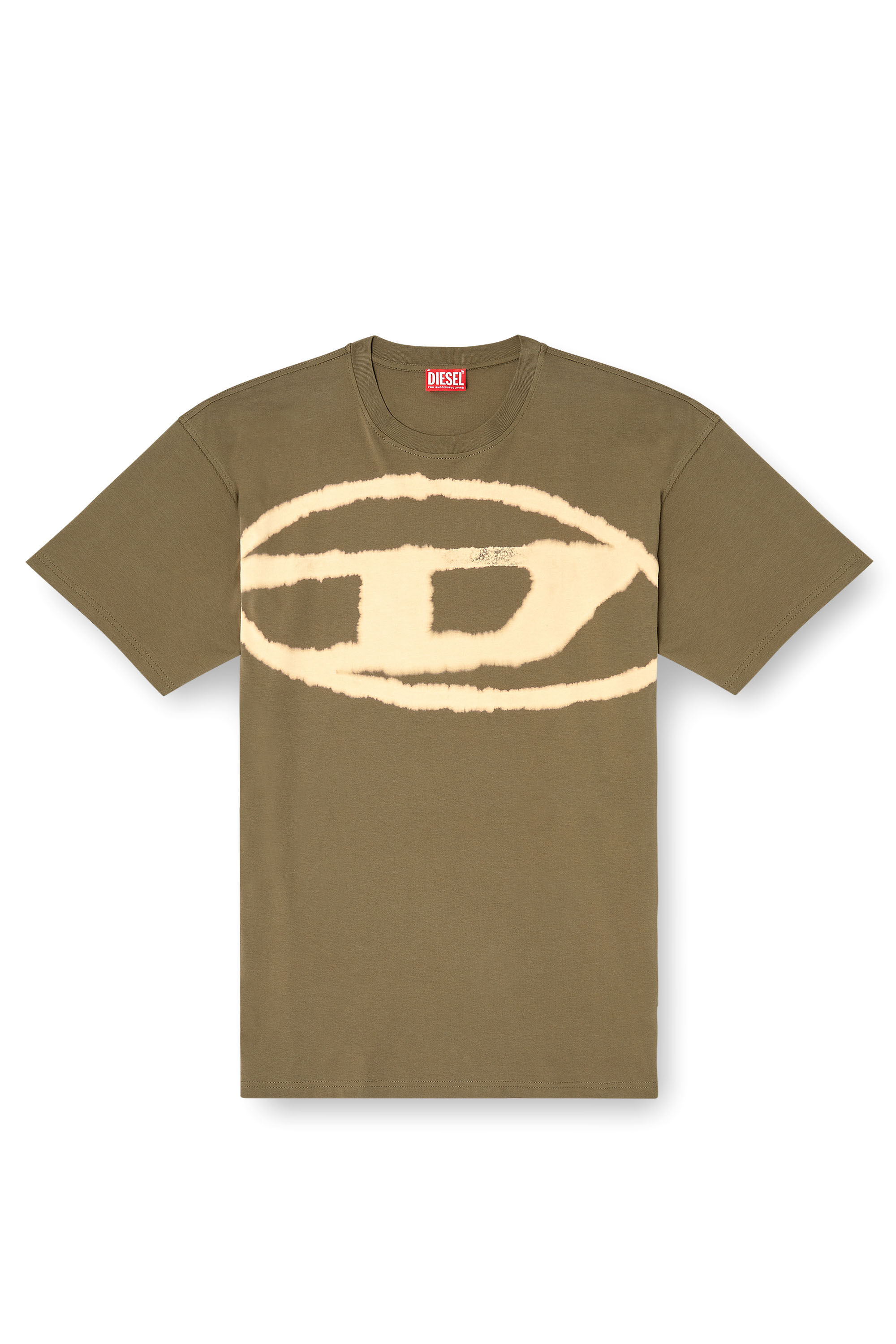 Diesel - T-BOXT-BLEACH, T-shirt avec logo Oval D effet blanchi Homme in ToBeDefined - 2