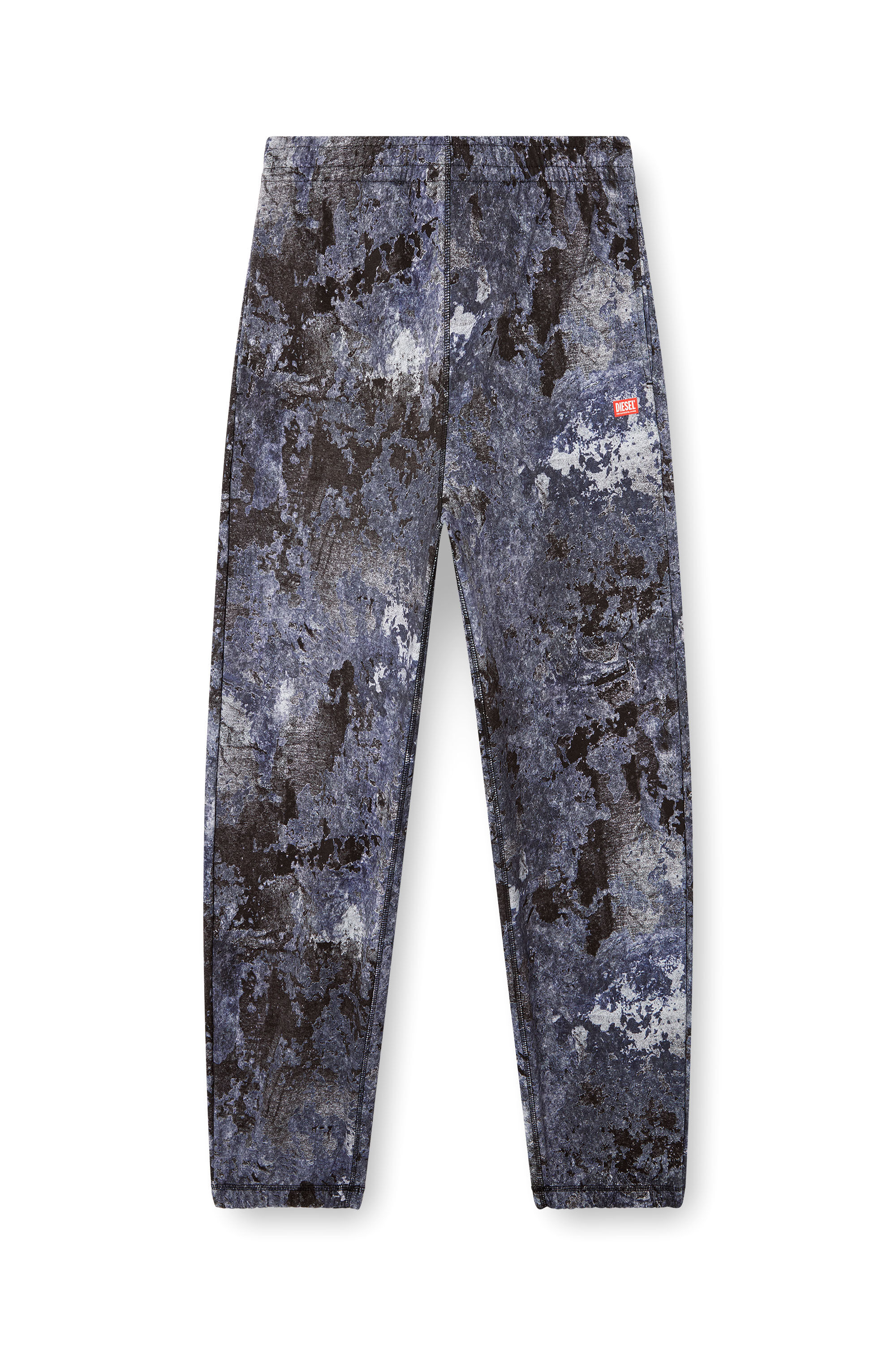 Men s Sweatpants with marble wash treatment Blue Diesel