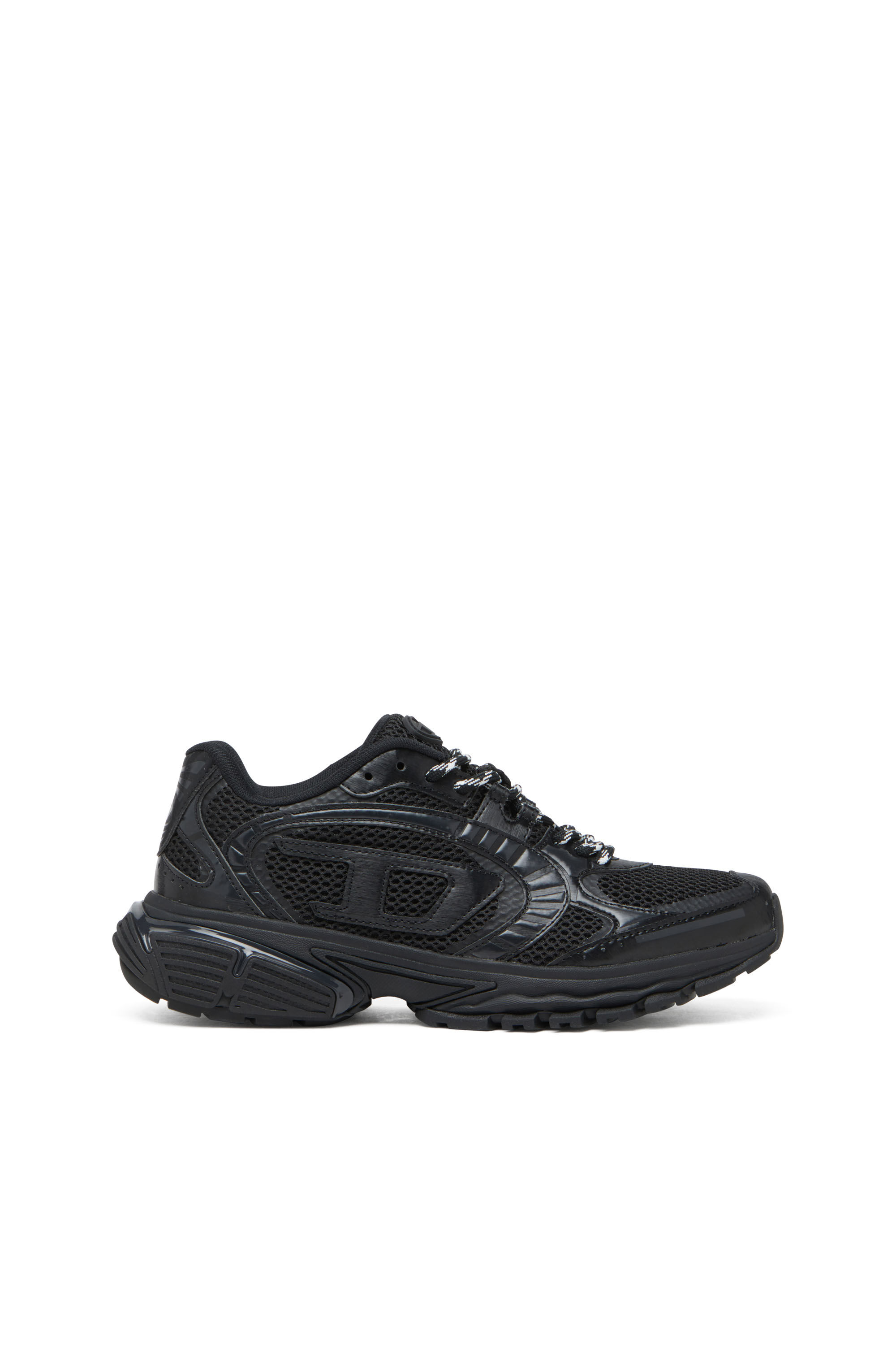 Diesel - S-PRO-V-DENSE LOW W, S-Pro-V-Dense-Sneakers en mesh monochrome avec logo Oval D Femme in Noir - 1