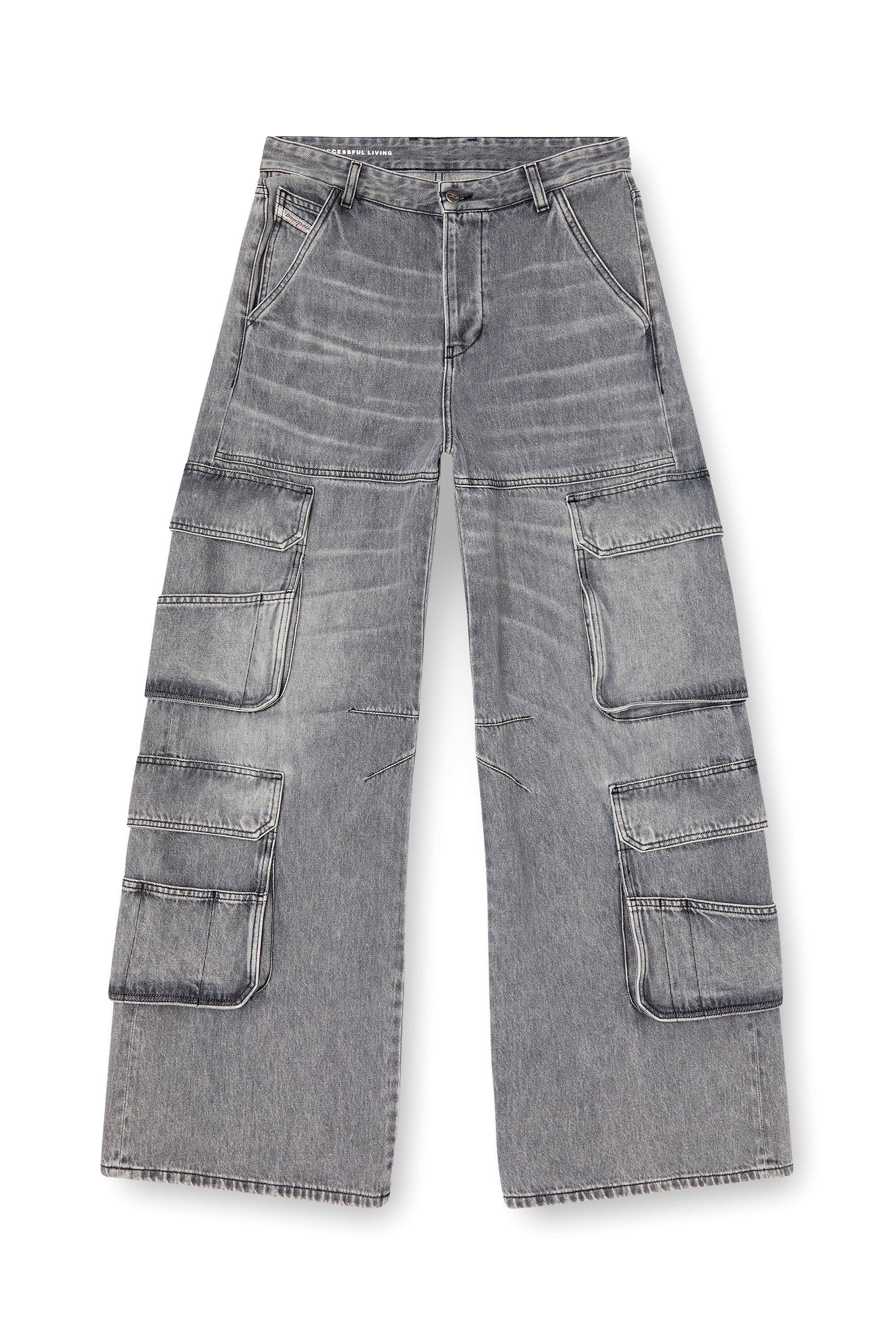 Women's Relaxed Jeans | Light Grey | Diesel 1996 D-Sire