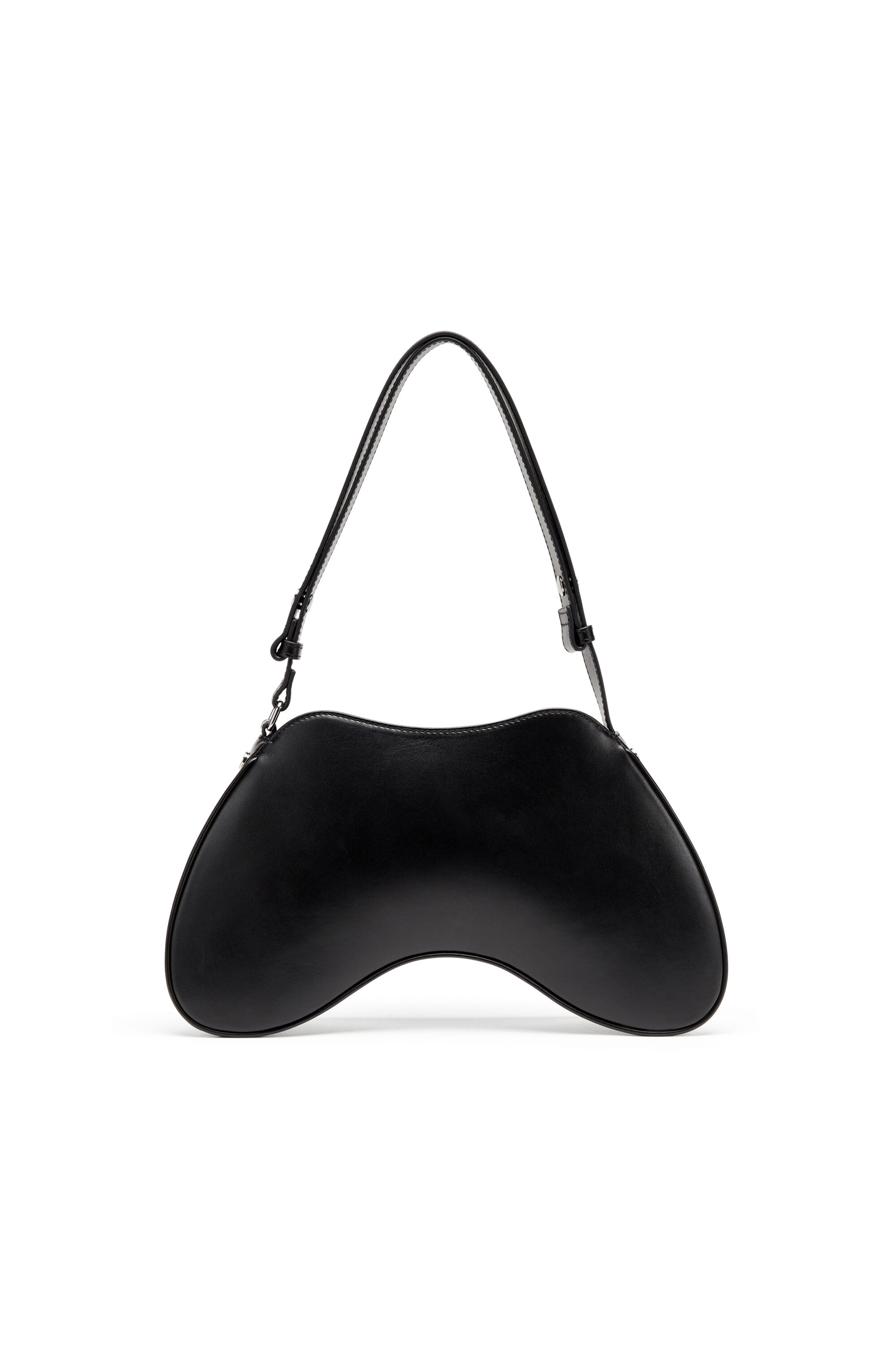 Diesel - PLAY SHOULDER, Play-Sac à bandoulière en cuir semi-brillant Femme in Noir - 3