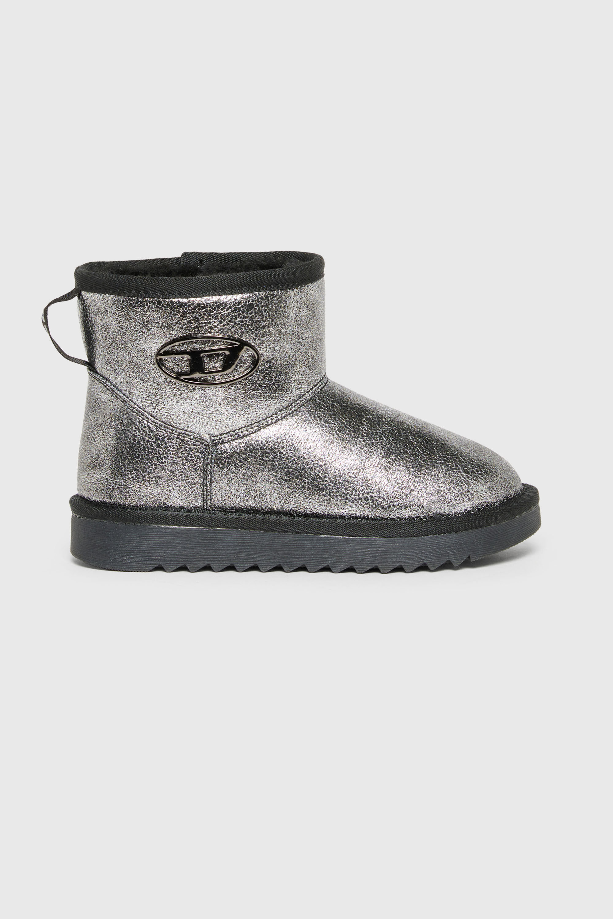 Diesel - D-DAATEN, Unisex's D-Daaten - Metallic boots with plush lining in Silver - 1