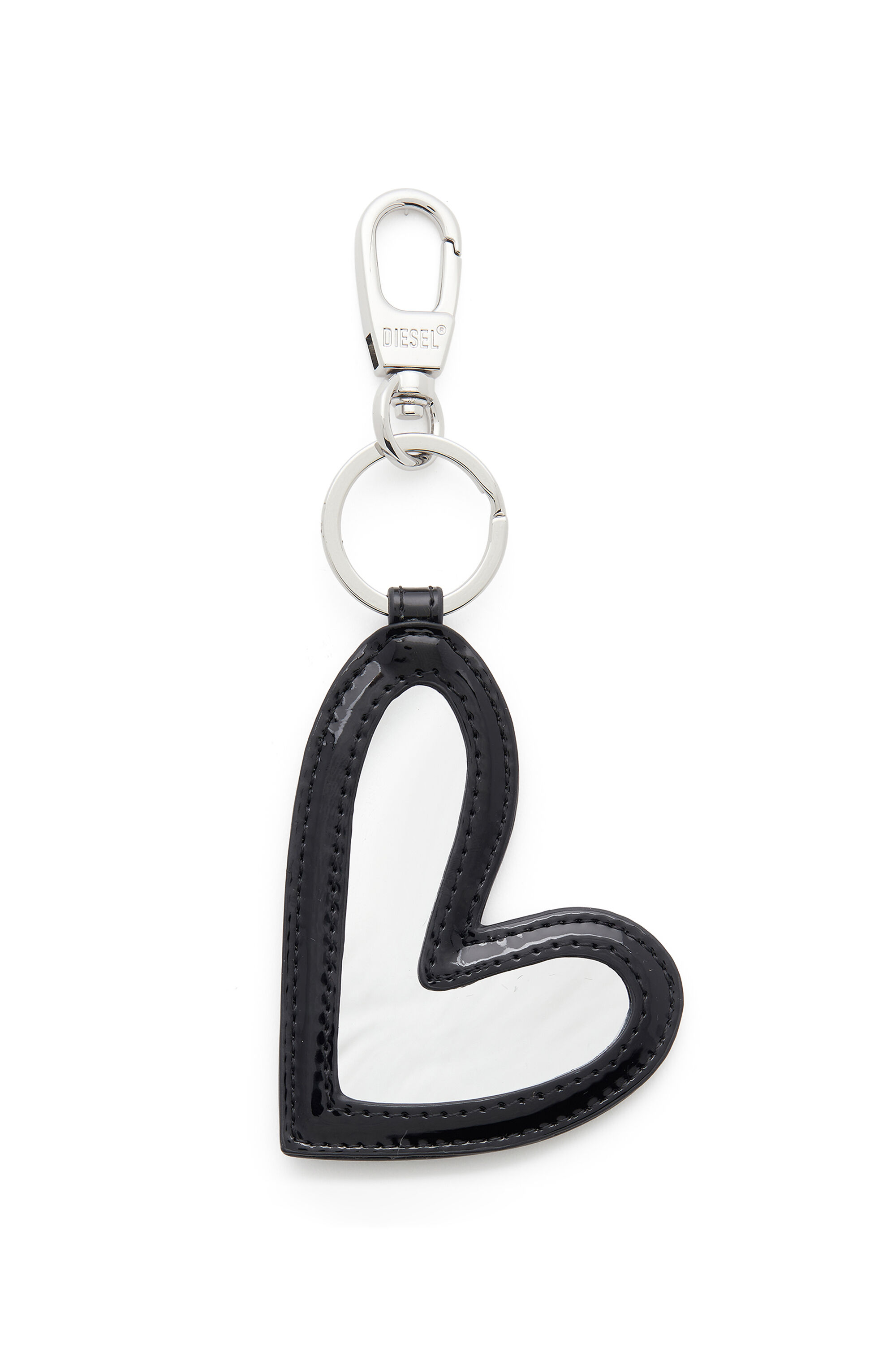 Diesel - PLAY HEART MIRROR, Woman's Hear-shape charm with glossy finish in Black - 2