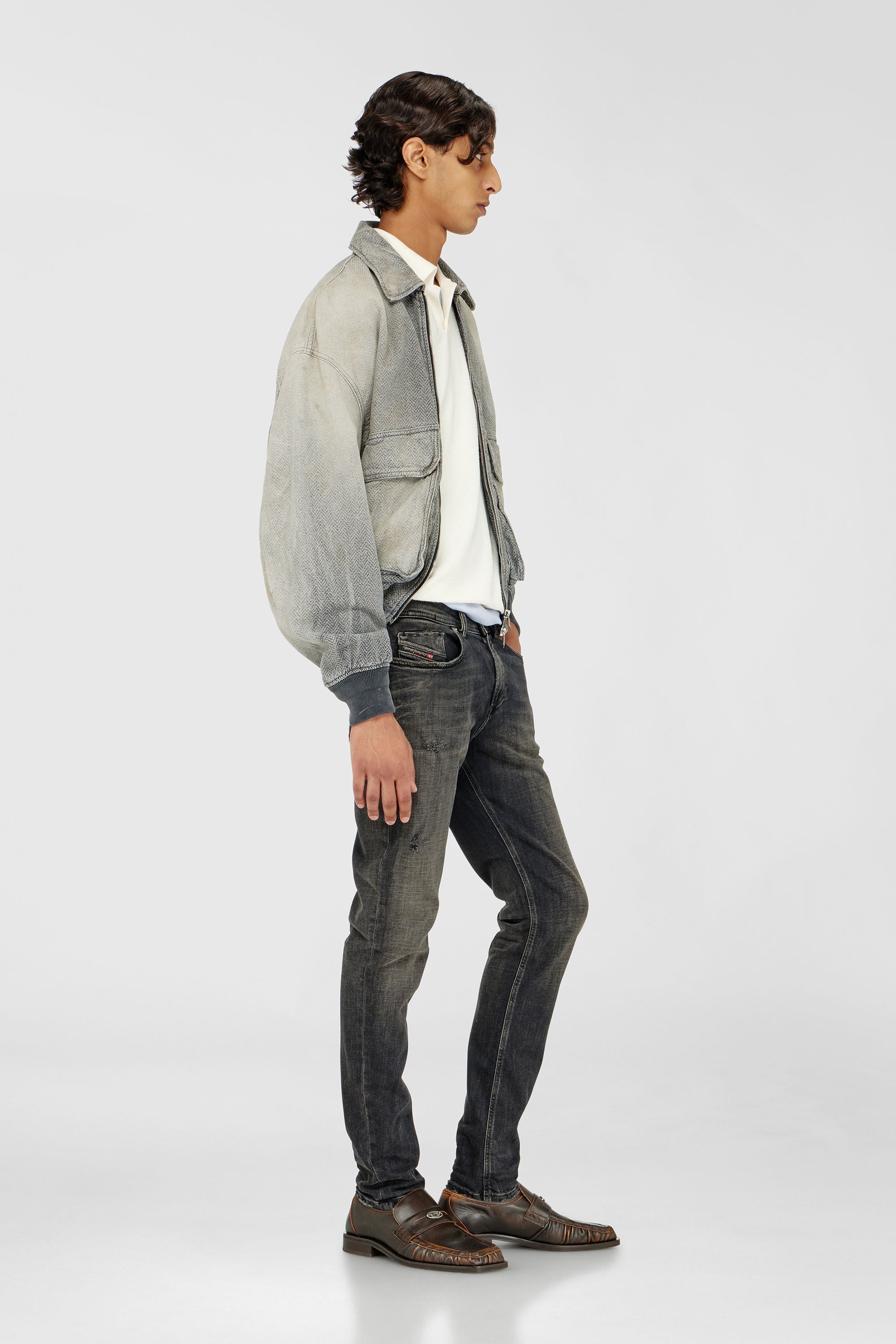 Diesel - Skinny Jeans 1979 Sleenker 09P77 Homme, Noir/Gris fonc&eacute; - Image 2