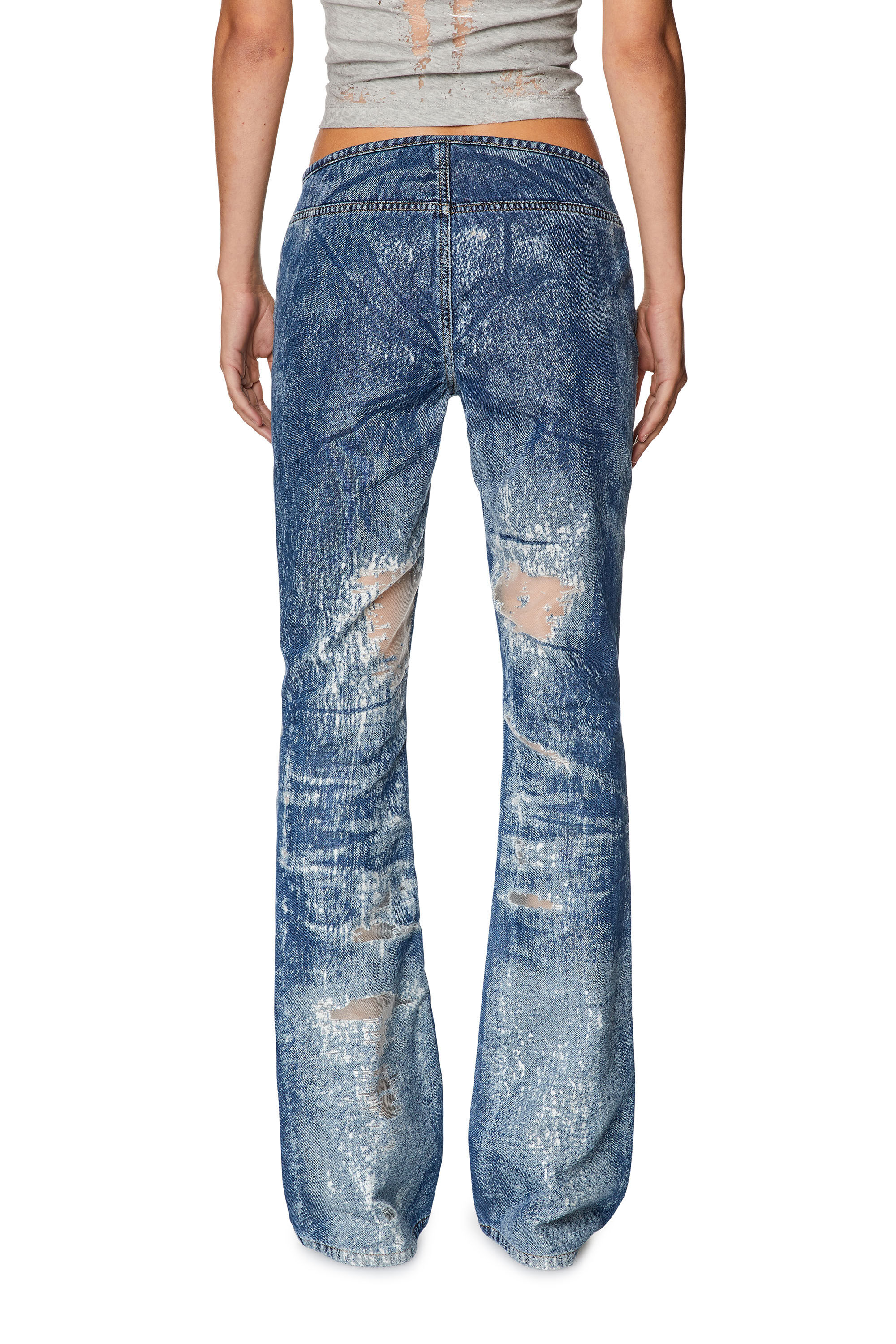 Diesel - Bootcut and Flare Jeans D-Shark 068JH, Medium blue - Image 4