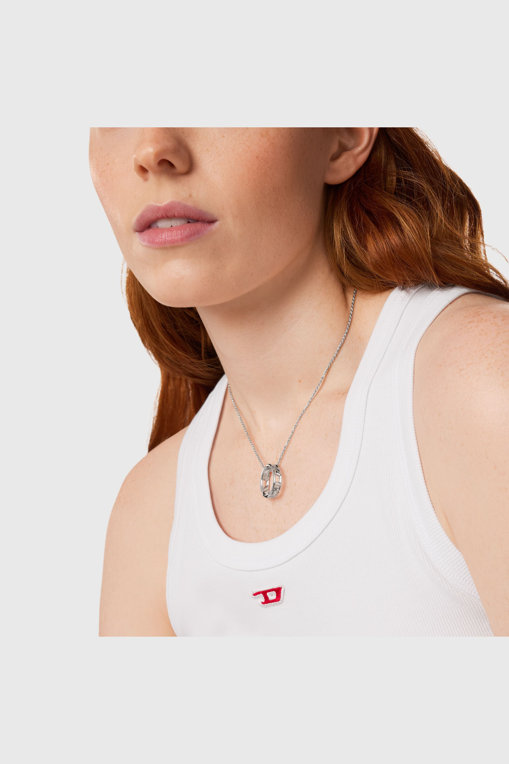 Diesel - DL1367040 STERLING SILVER JEWEL, Collier pendentif en argent sterling Mixte in Gris argent&eacute; - 3