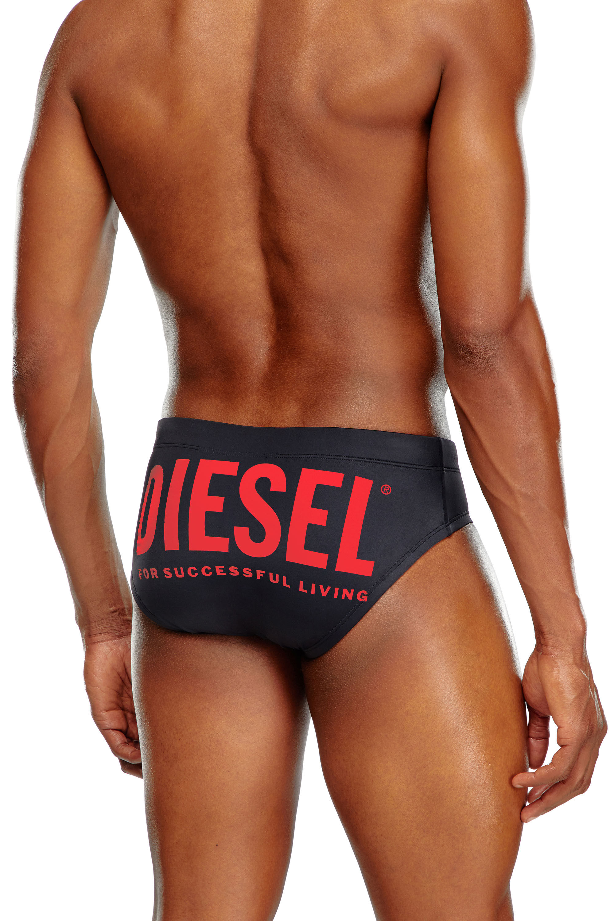 Diesel - BMBR-ALFIE, Homme Slip de bain avec imprimé logo à l'arrière in Polychrome - Image 3
