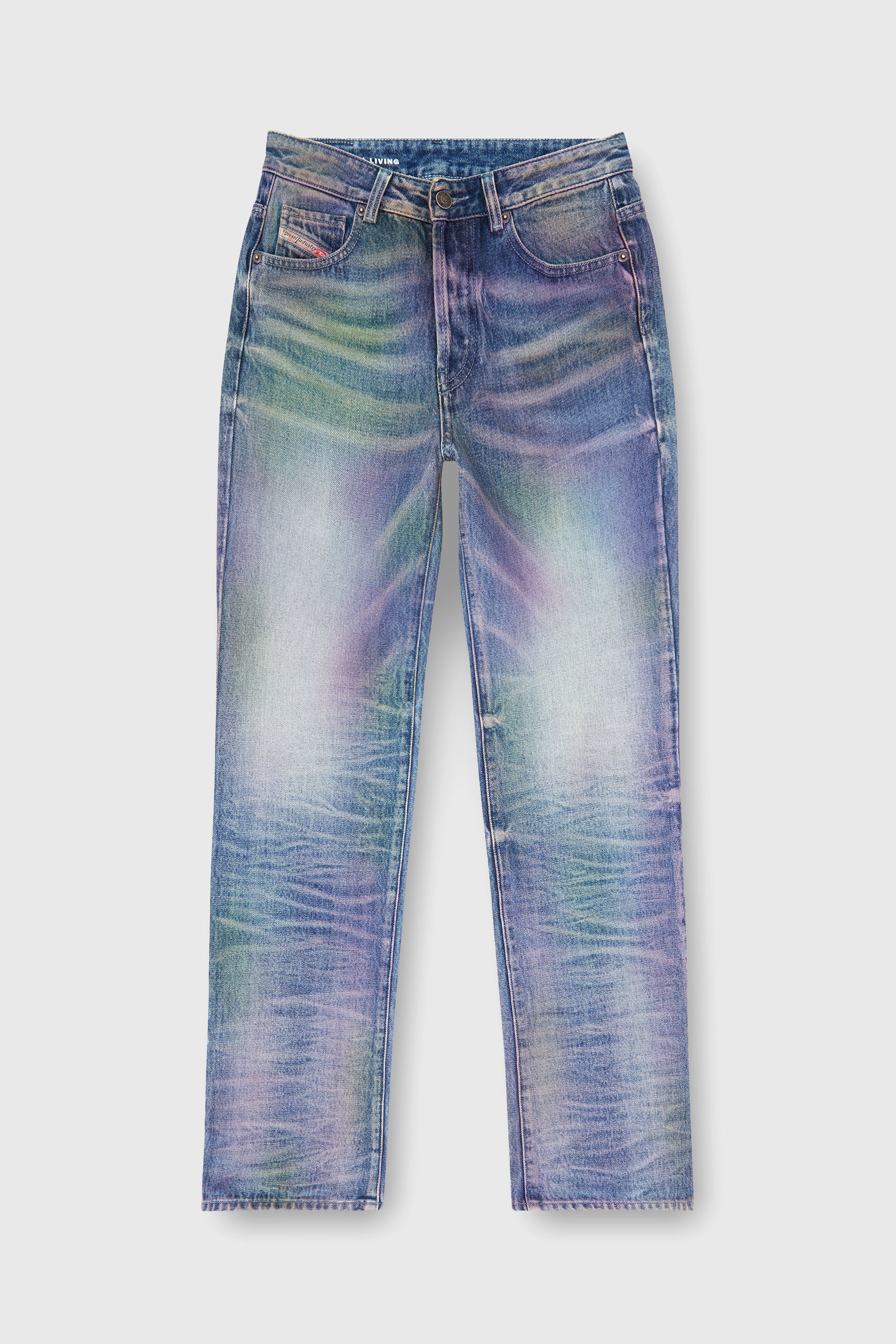 Diesel - Regular Jeans D-Lie 007FW Femme, Polychrome/Bleu - Image 6