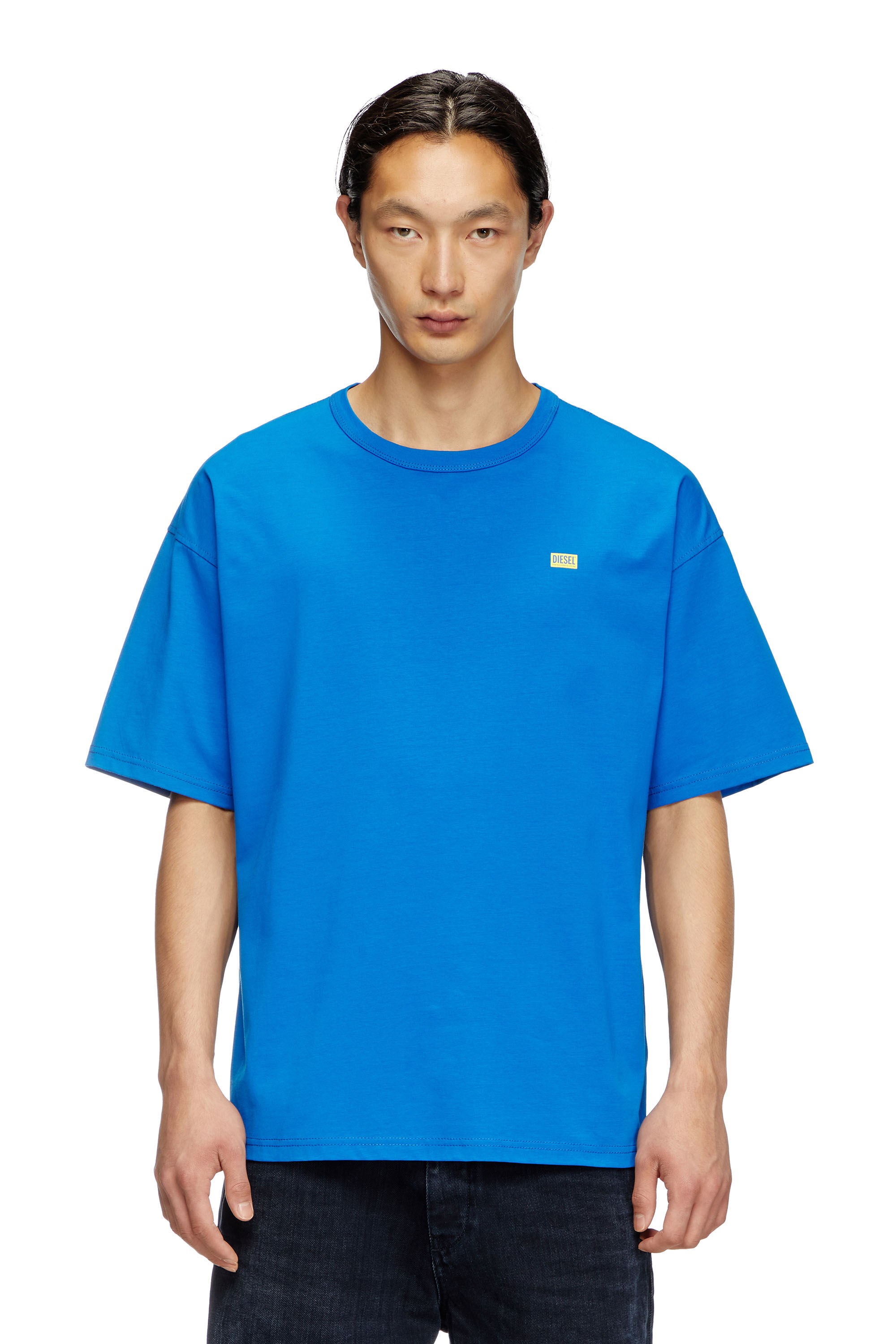 Tシャツ・カットソー DIESEL Blue cotton T-Boxt-R30 t-shirt (A164000QIAM 89R) Men's T-shirt with small logo | Blue | Diesel