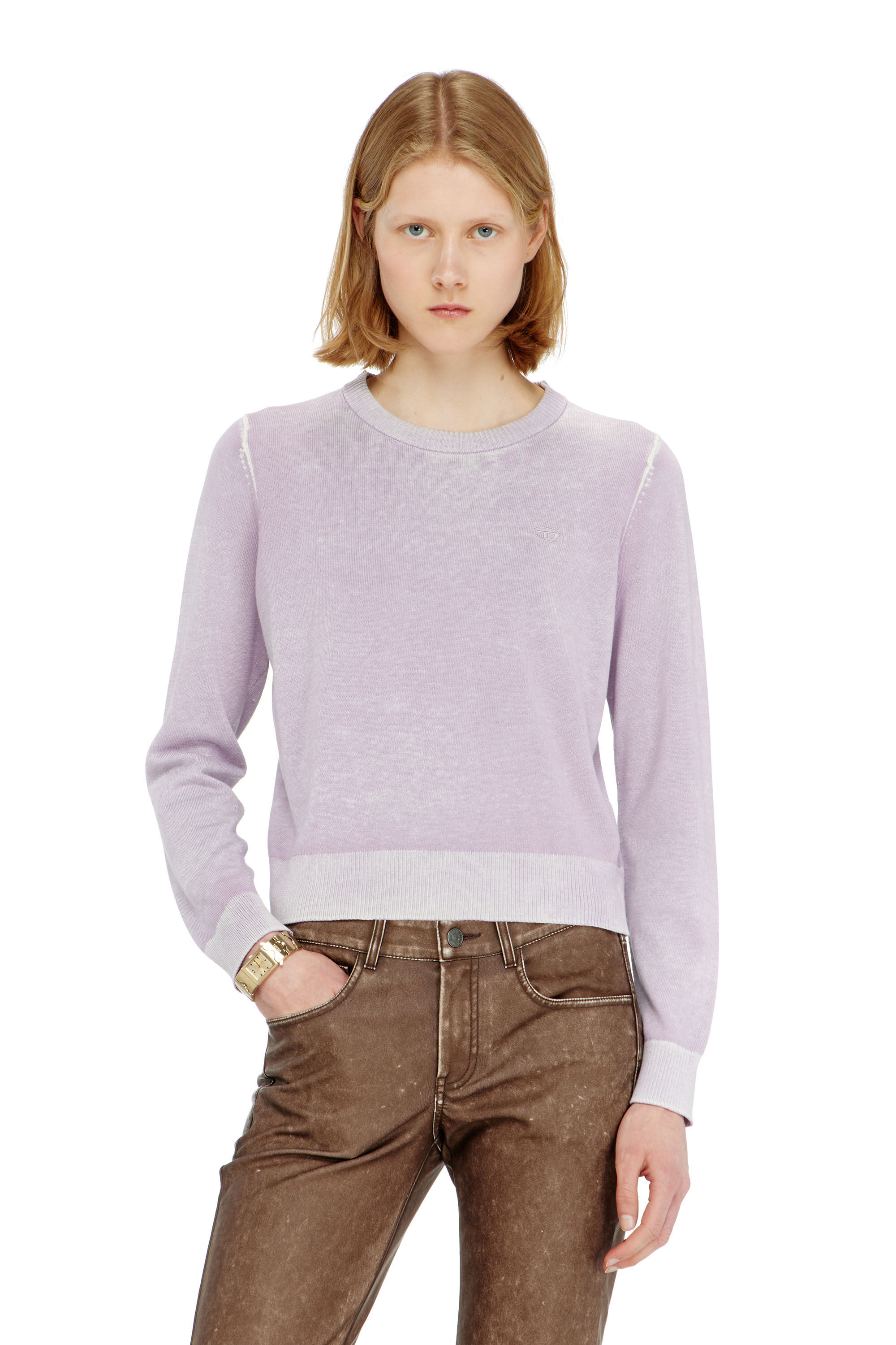 Diesel - M-LOVRE, Pull avec impression invers&eacute;e d&eacute;lav&eacute;e Femme in ToBeDefined - 3
