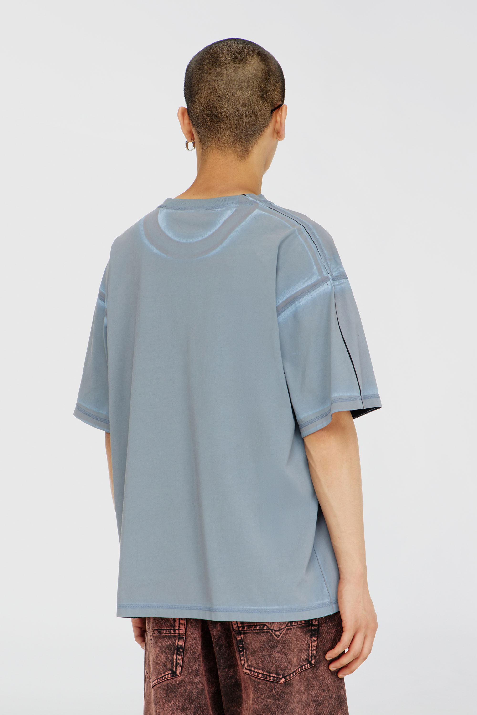 Diesel - T-BOXT-AA8, T-shirt avec imprim&eacute; For Successful Living Homme in Gris - 4