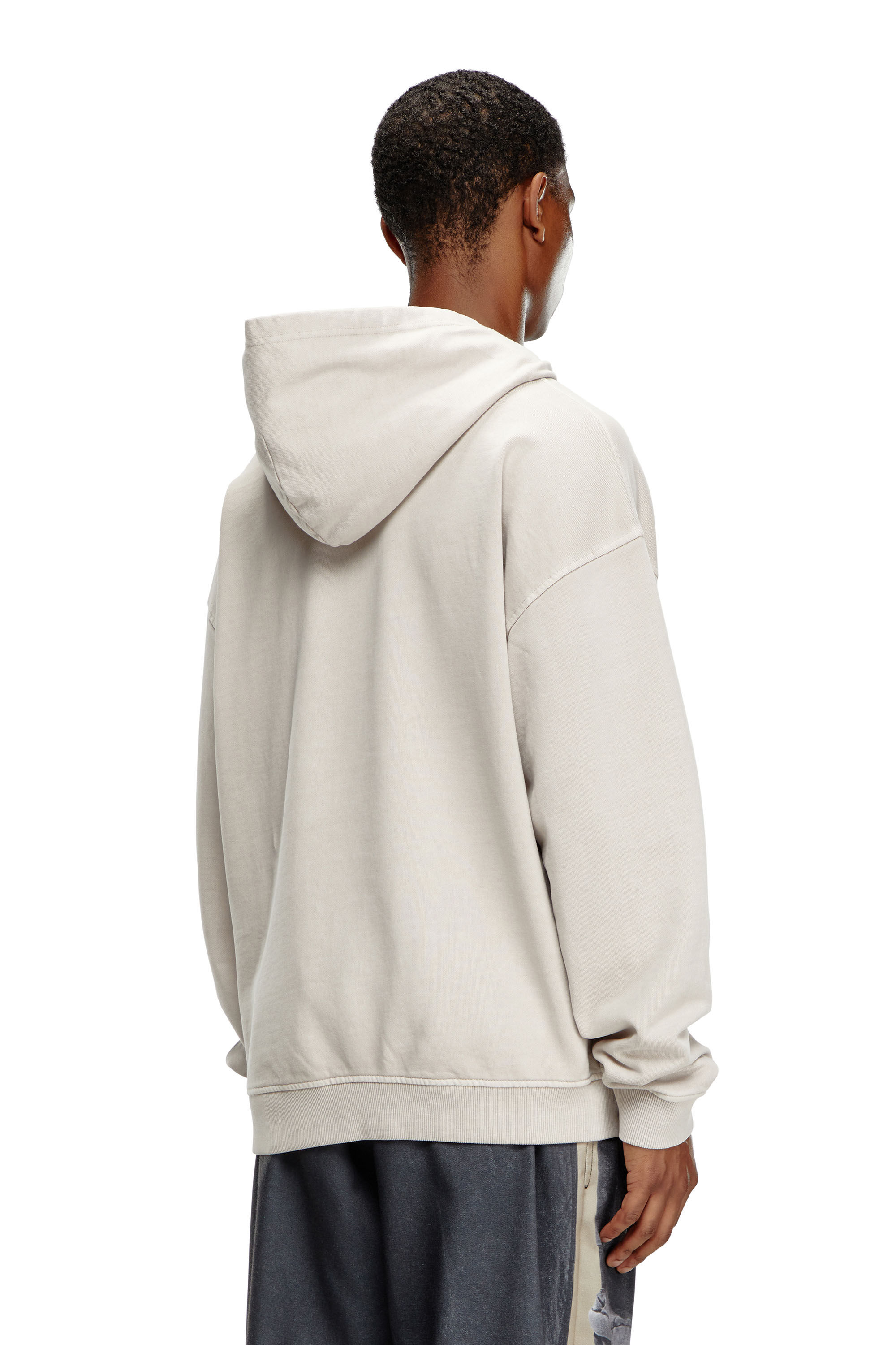 【DIESEL】s-boxt-hood-q7 Men's Hoodie with multi-layered logo print | Black | Diesel