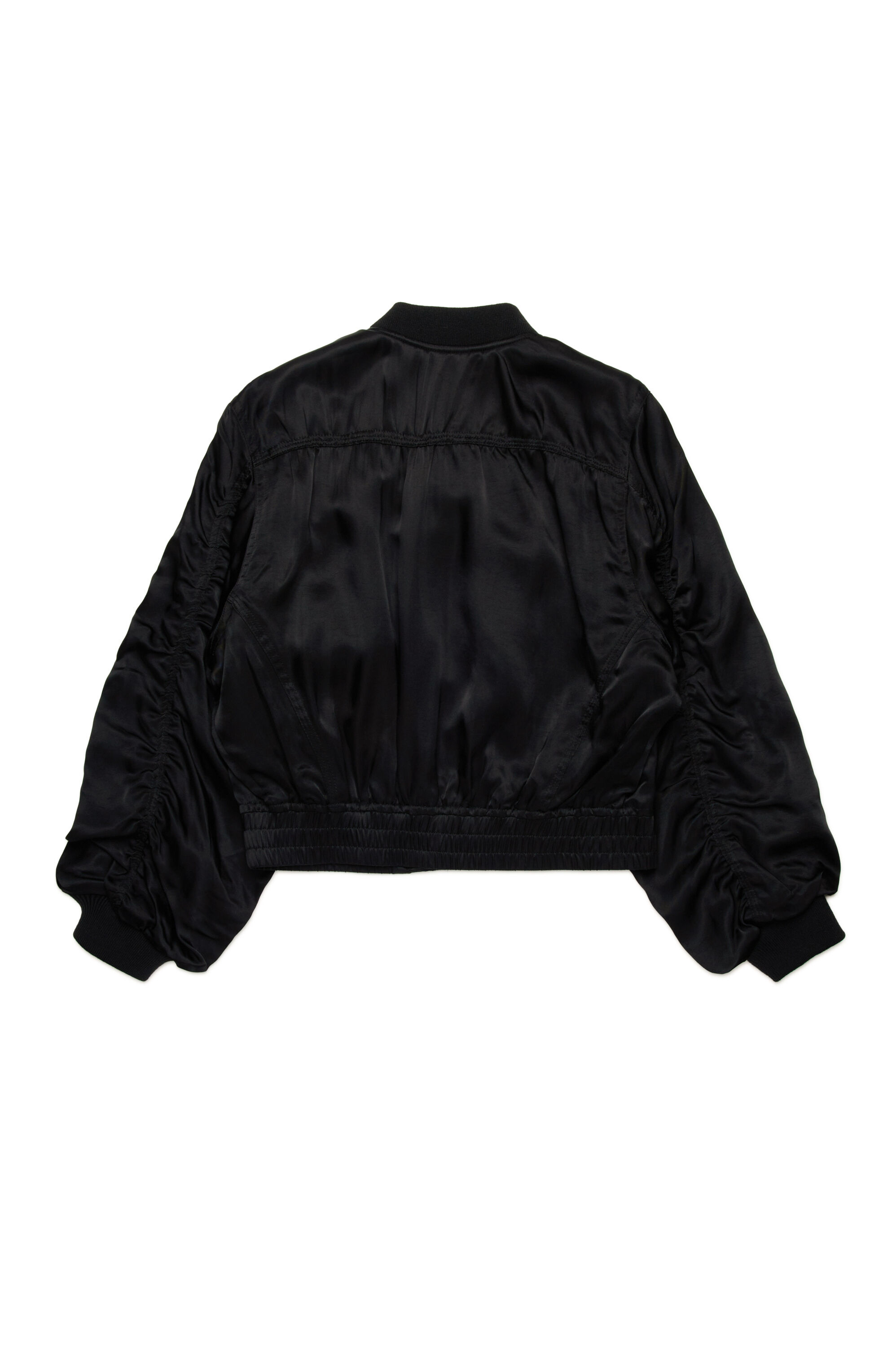 Diesel - JGKHLOWS, Veste bomber en satin avec poches cargo Femme in Noir - 2